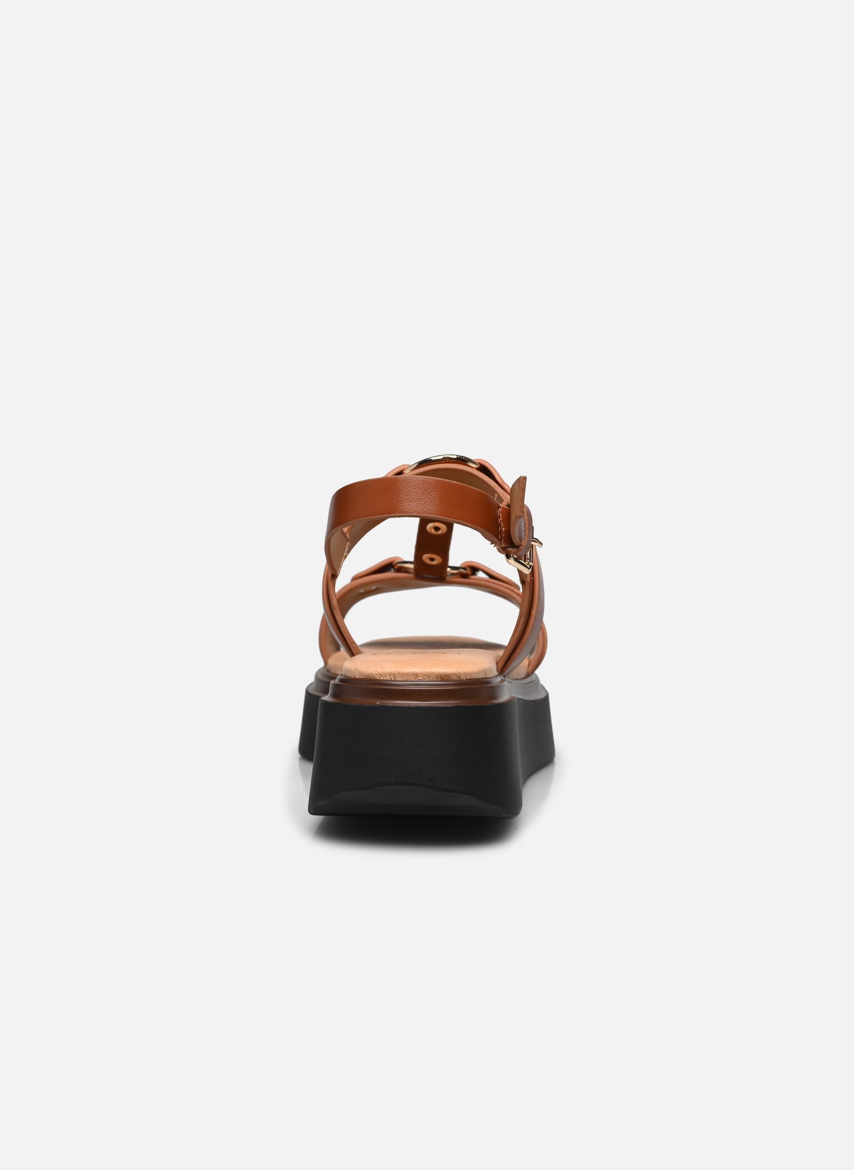 Sandalen met sleehak en plateau Nyokola dames bruin Texto Sandalen met sleehak en plateau Nyokola dames bruin Cognac