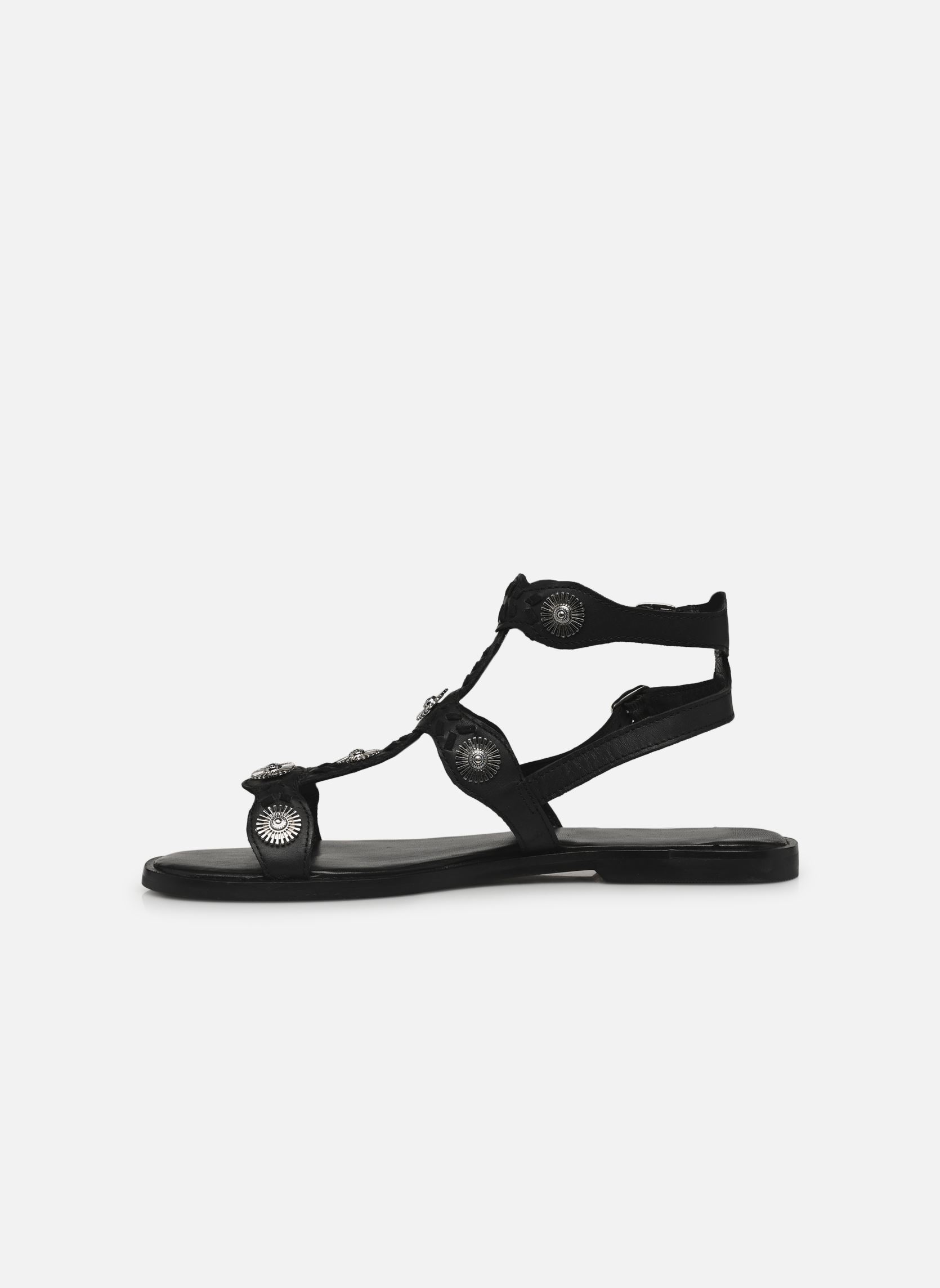 Sandales plates Nilla femme noir Texto Sandales plates Nilla femme noir Noir