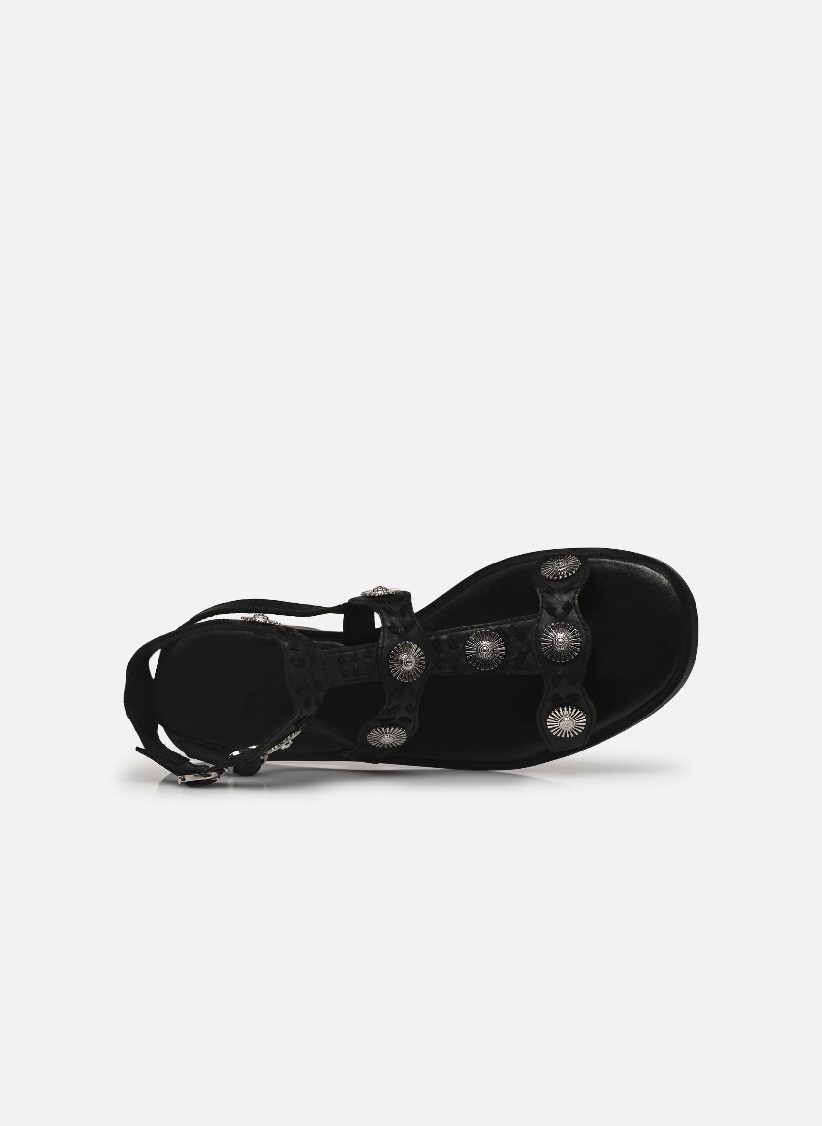 Sandales plates Nilla femme noir Texto Sandales plates Nilla femme noir Noir