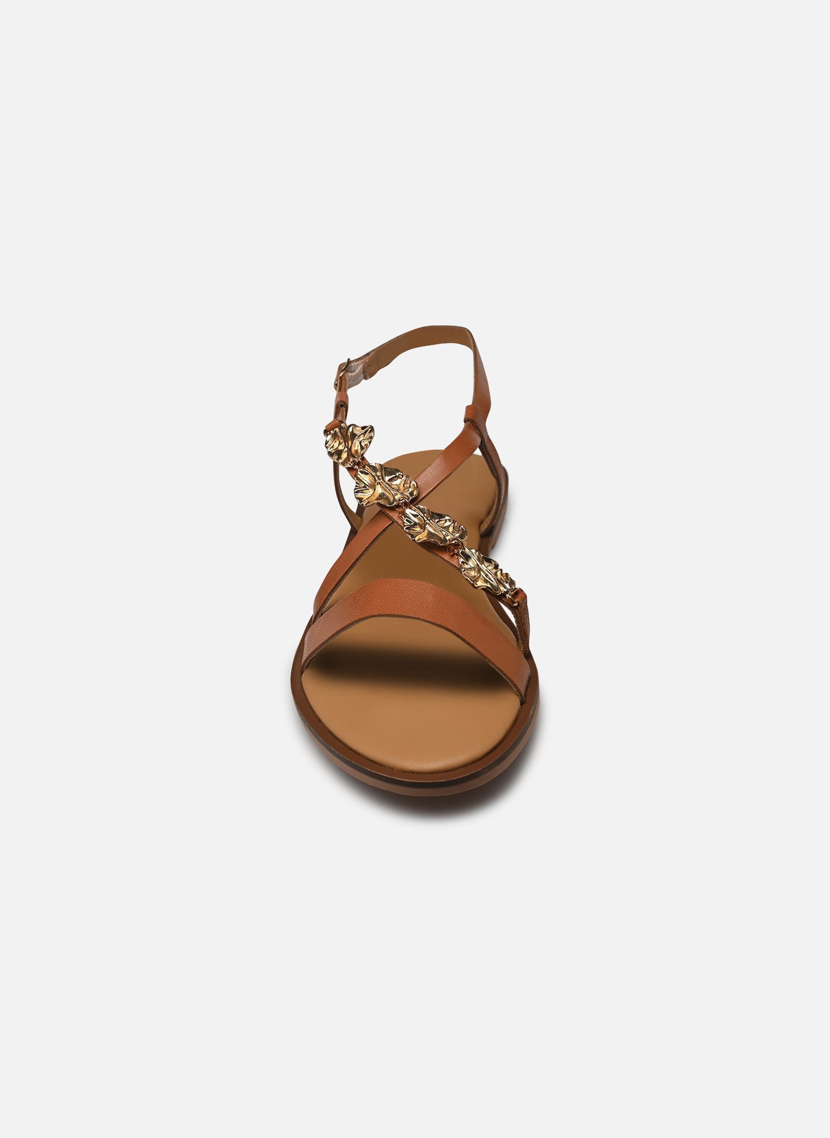 Sandales plates Penelope femme marron Texto Sandales plates Penelope femme marron Cognac