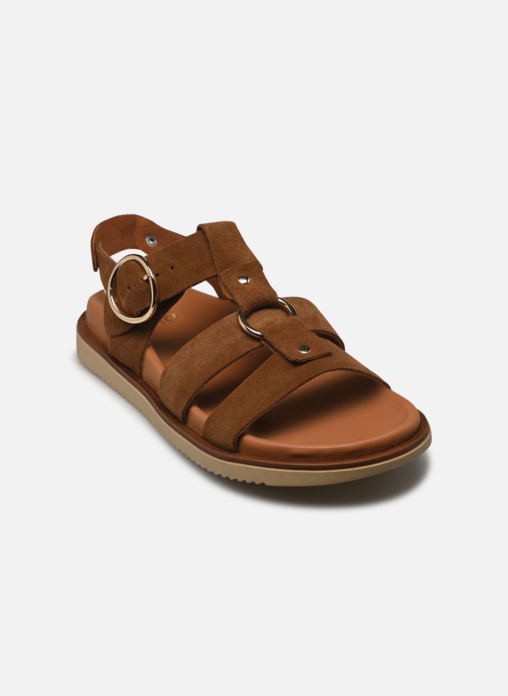 Platte sandalen Navy dames bruin Texto Platte sandalen Navy dames bruin Cognac