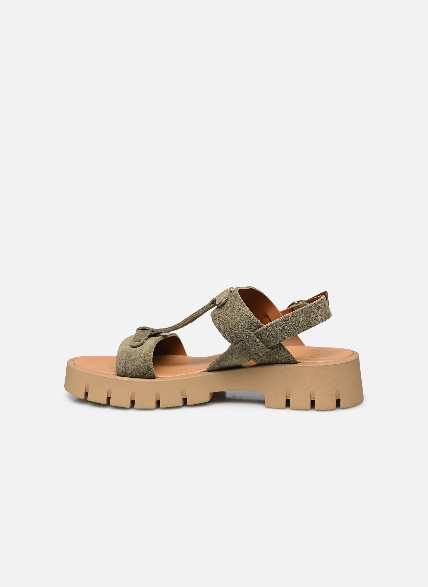 Sandales plates Nassila femme vert Texto Sandales plates Nassila femme vert Kaki