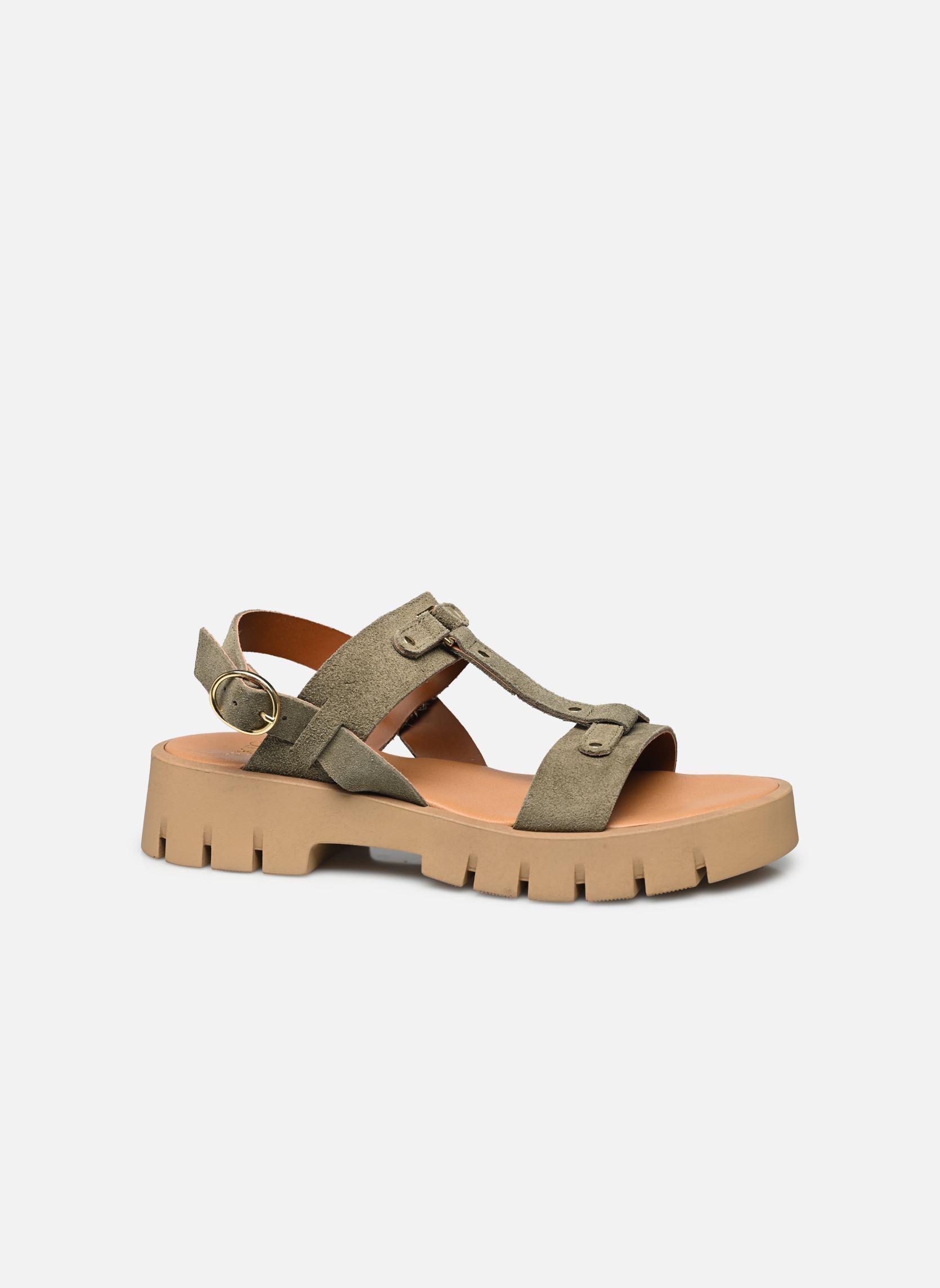 Sandales plates Nassila femme vert Texto Sandales plates Nassila femme vert Kaki