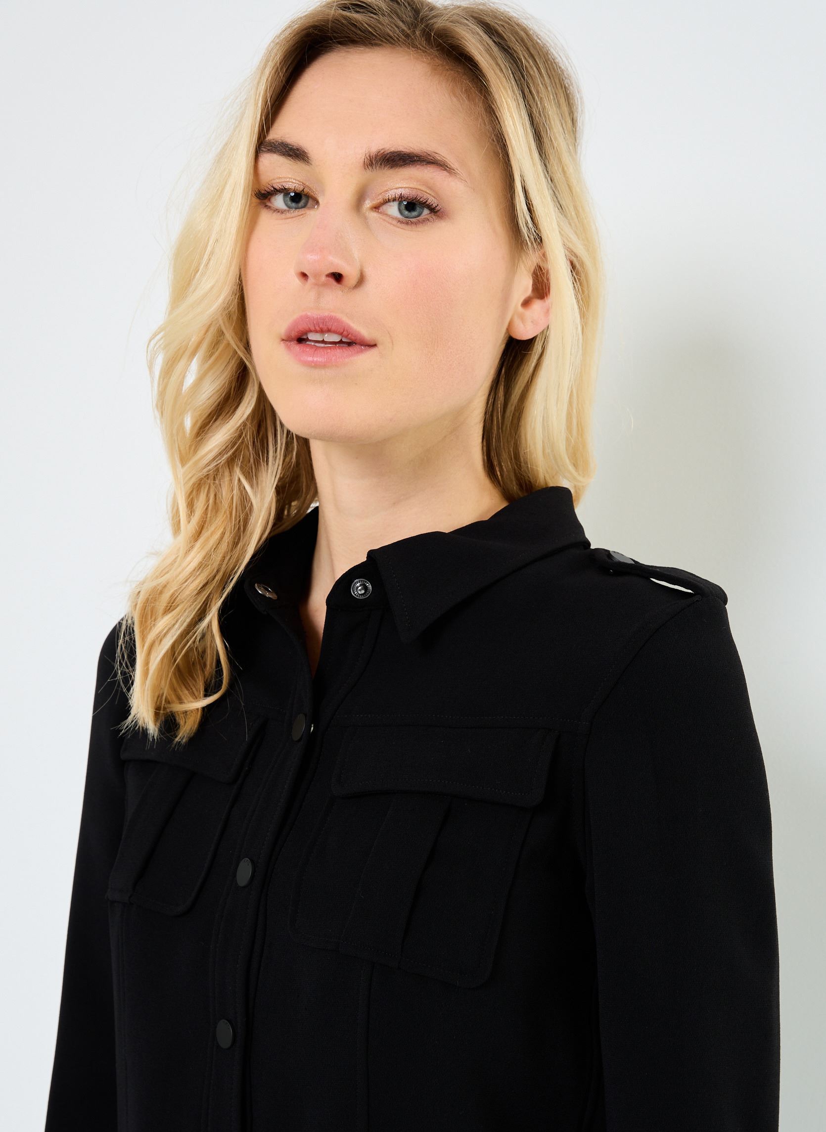 Chemises manches longues BY12055 femme noir IKKS Women Chemises manches longues BY12055 femme noir NOIR