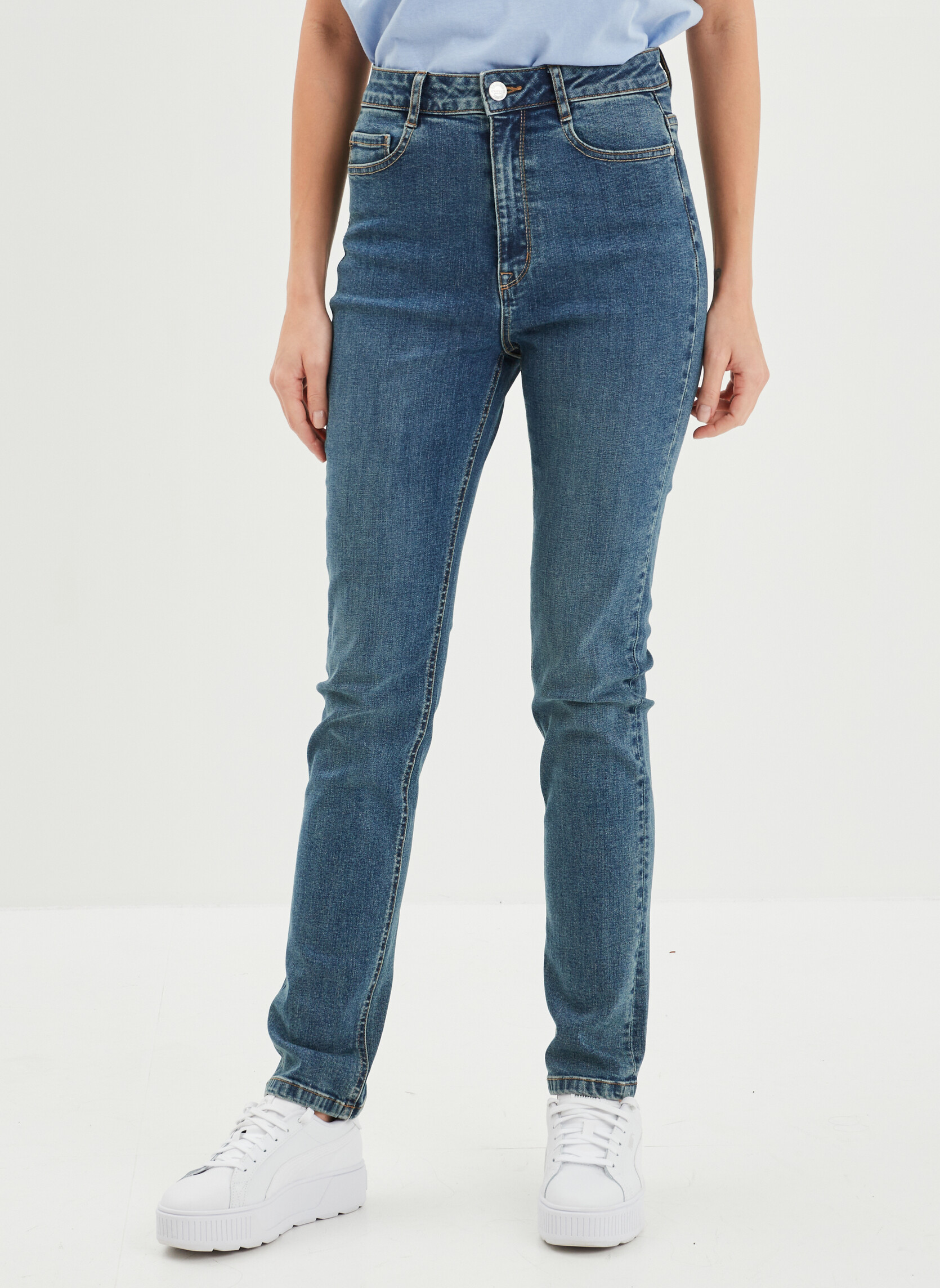 Jeans droit Jean - CRE3_DRAPHAEL femme bleu CREEKS Jeans droit Jean - CRE3_DRAPHAEL femme bleu Bleu délavé
