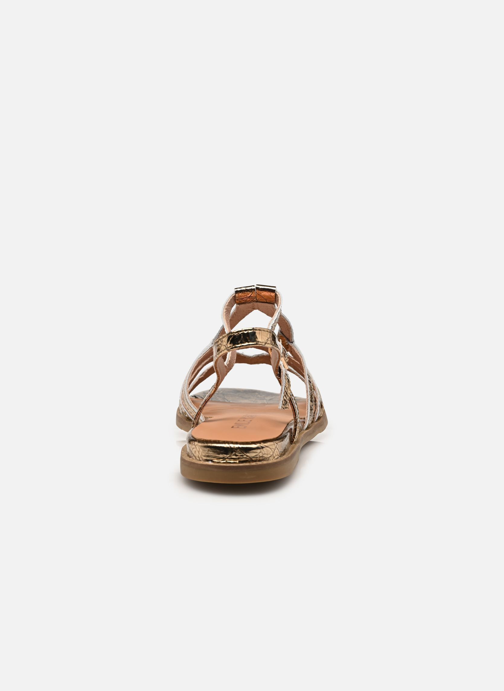 Platte sandalen Sabine dames goud en brons Karston Platte sandalen Sabine dames goud en brons VN_OR
