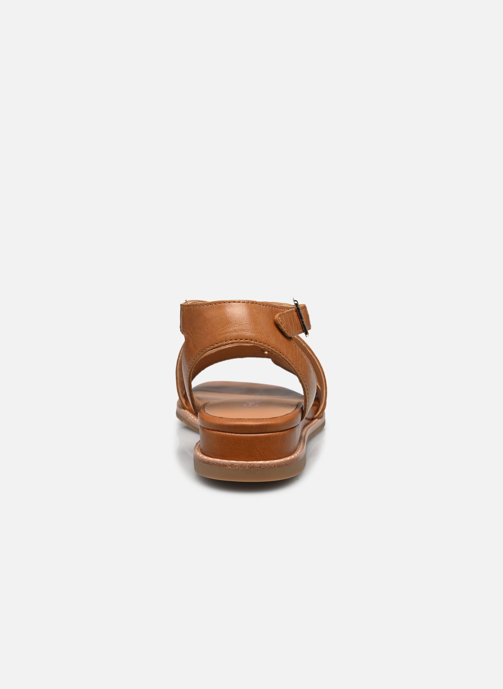 Platte sandalen Lucie dames bruin Karston Platte sandalen Lucie dames bruin Cognac