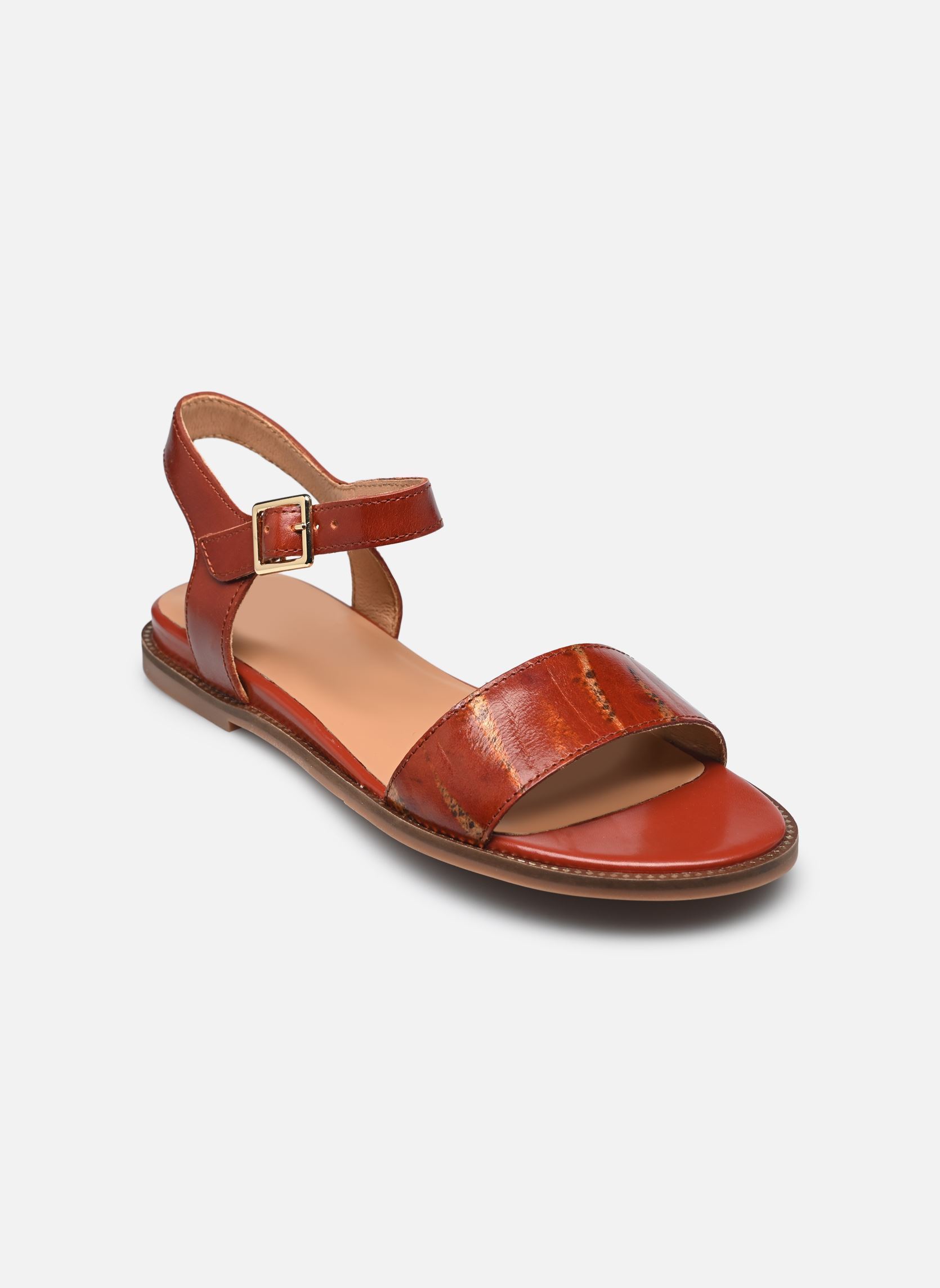 Flache Sandalen Ines damen braun Karston Flache Sandalen Ines damen braun Cognac