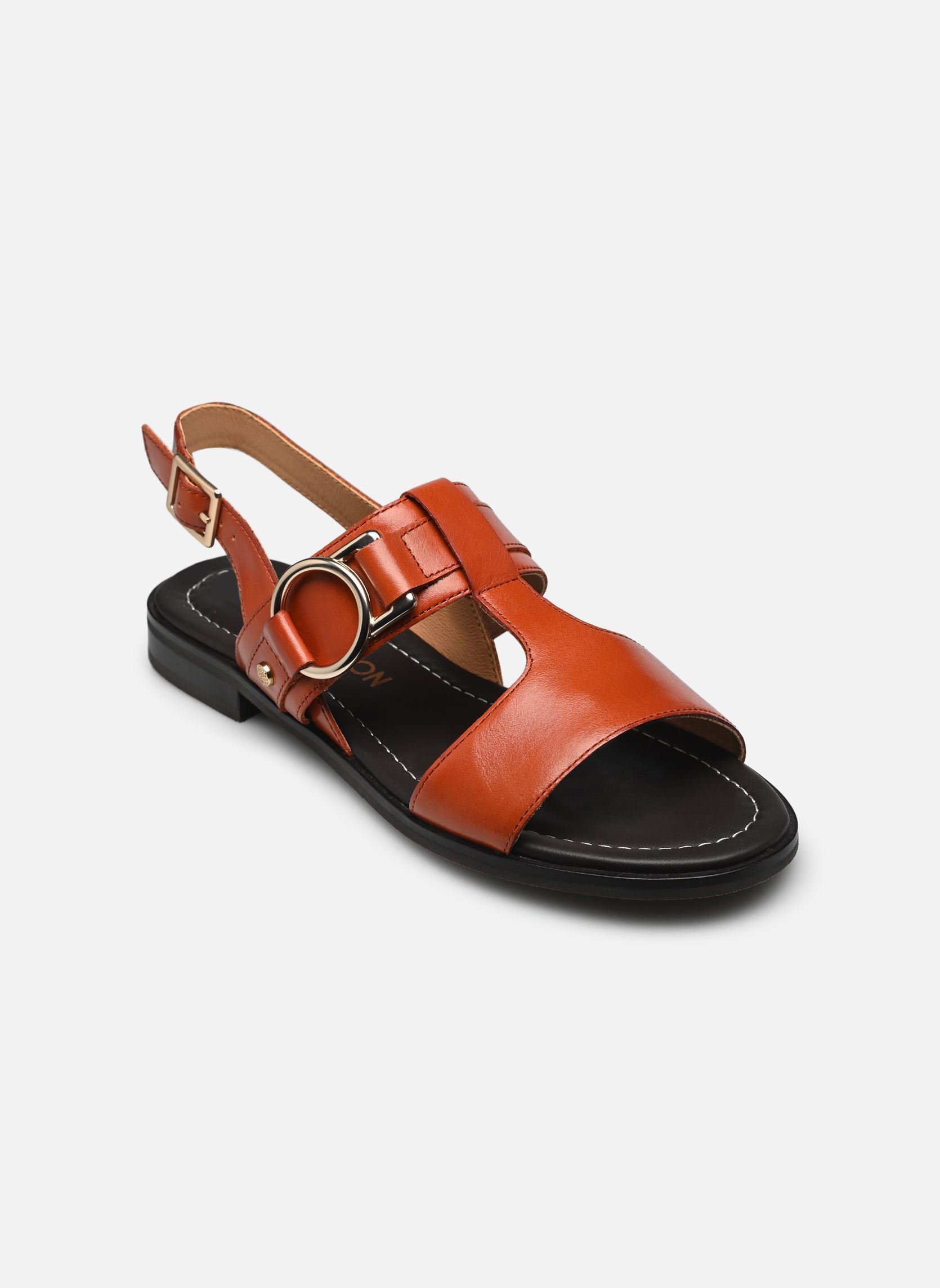 Flache Sandalen Gretta damen braun Karston Flache Sandalen Gretta damen braun Noisette