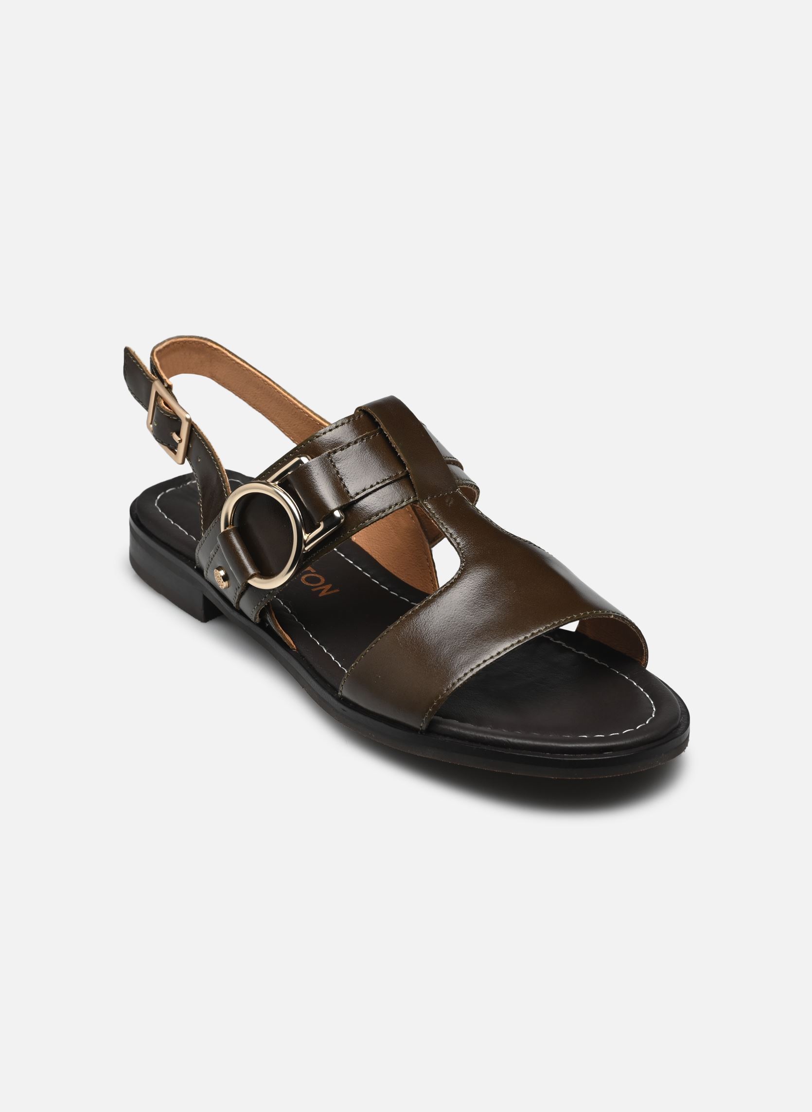 Flache Sandalen Gretta damen grün Karston Flache Sandalen Gretta damen grün Vert