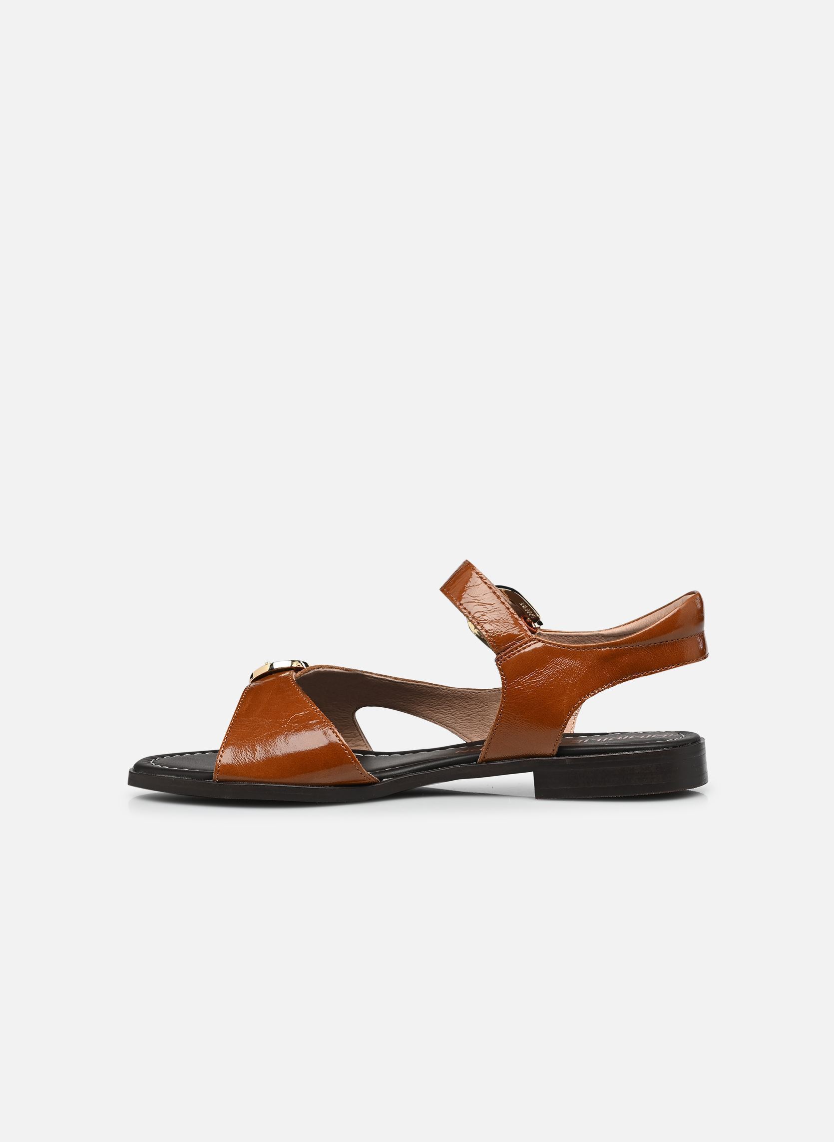 Sandales plates Fiona femme marron Karston Sandales plates Fiona femme marron Camel