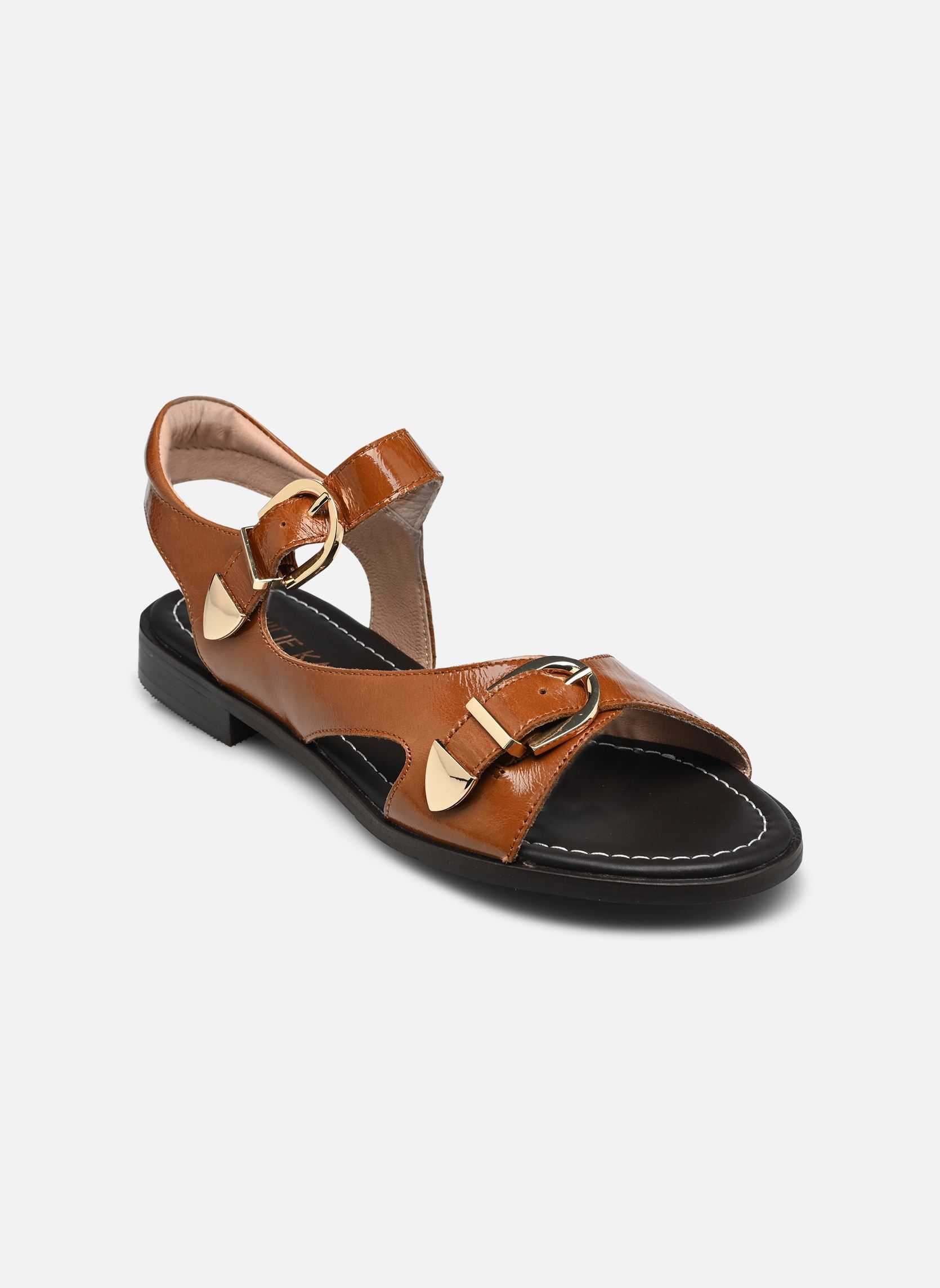 Sandales plates Fiona femme marron Karston Sandales plates Fiona femme marron Camel