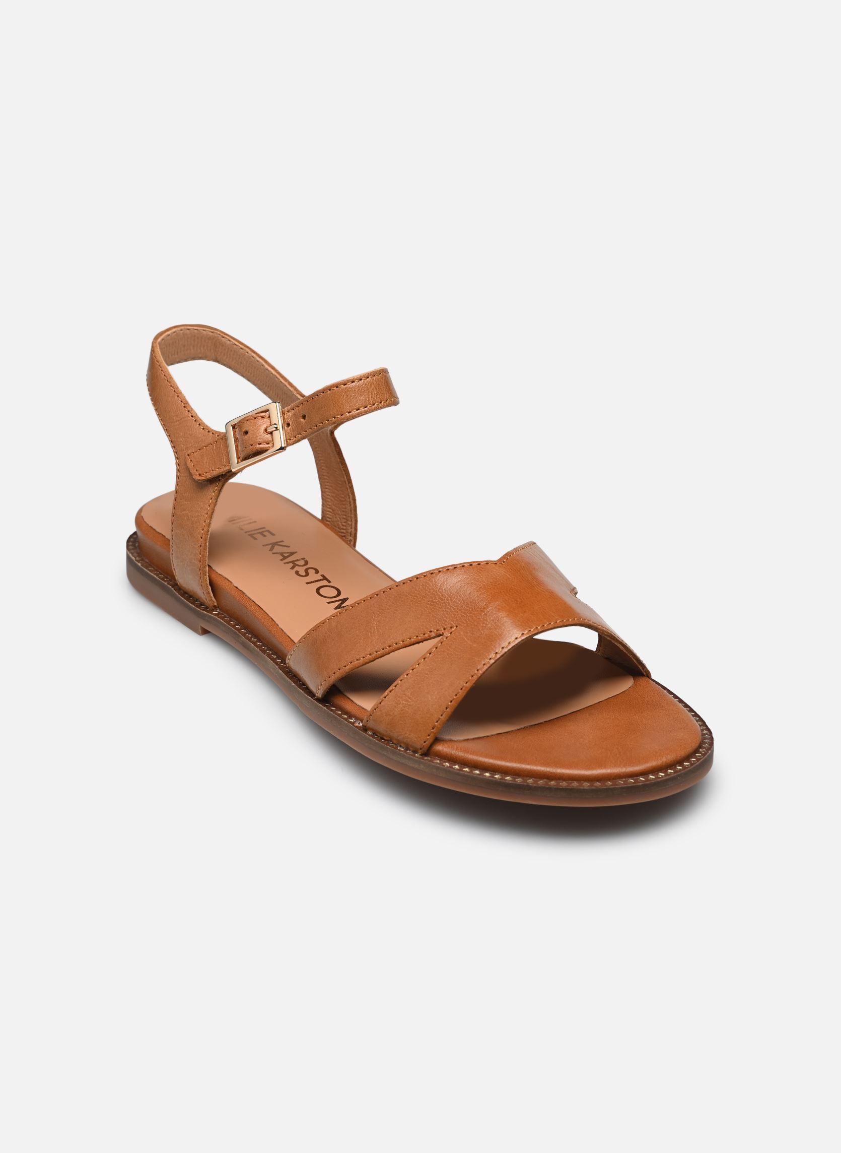 Flache Sandalen Bella damen braun Karston Flache Sandalen Bella damen braun Cognac