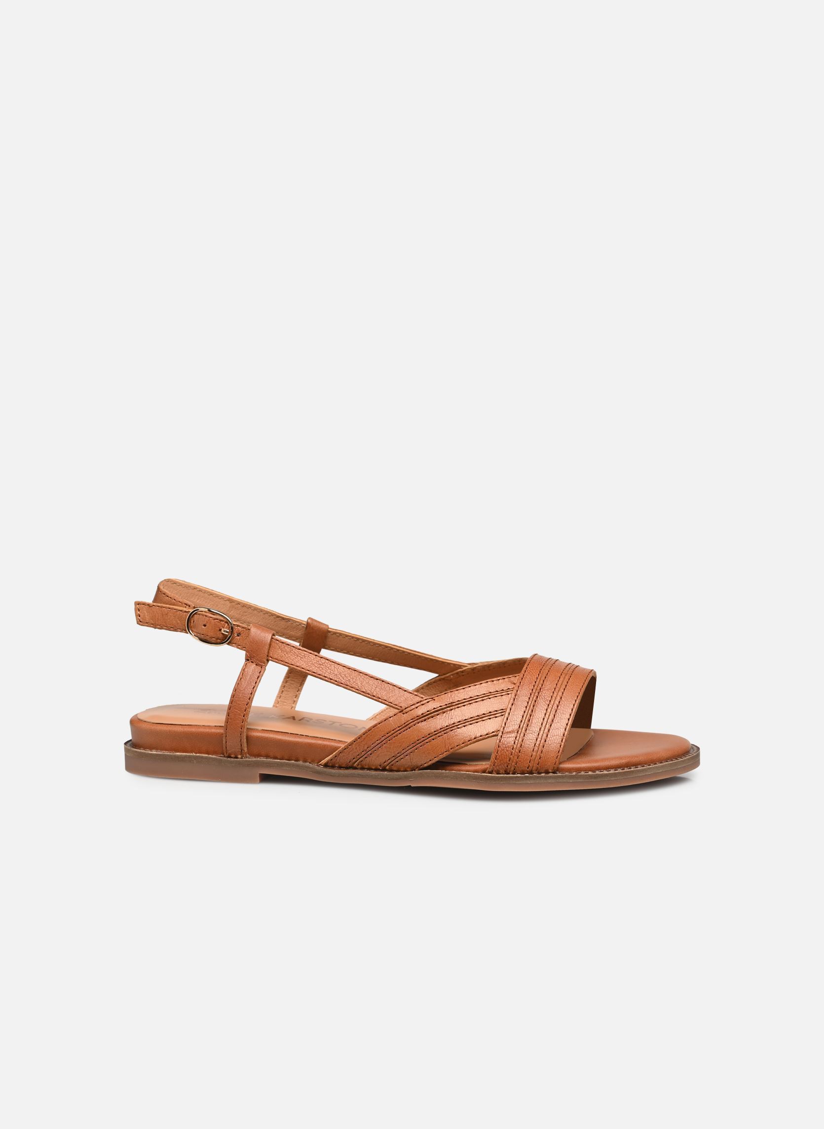 Platte sandalen Anissa dames bruin Karston Platte sandalen Anissa dames bruin CAMEL