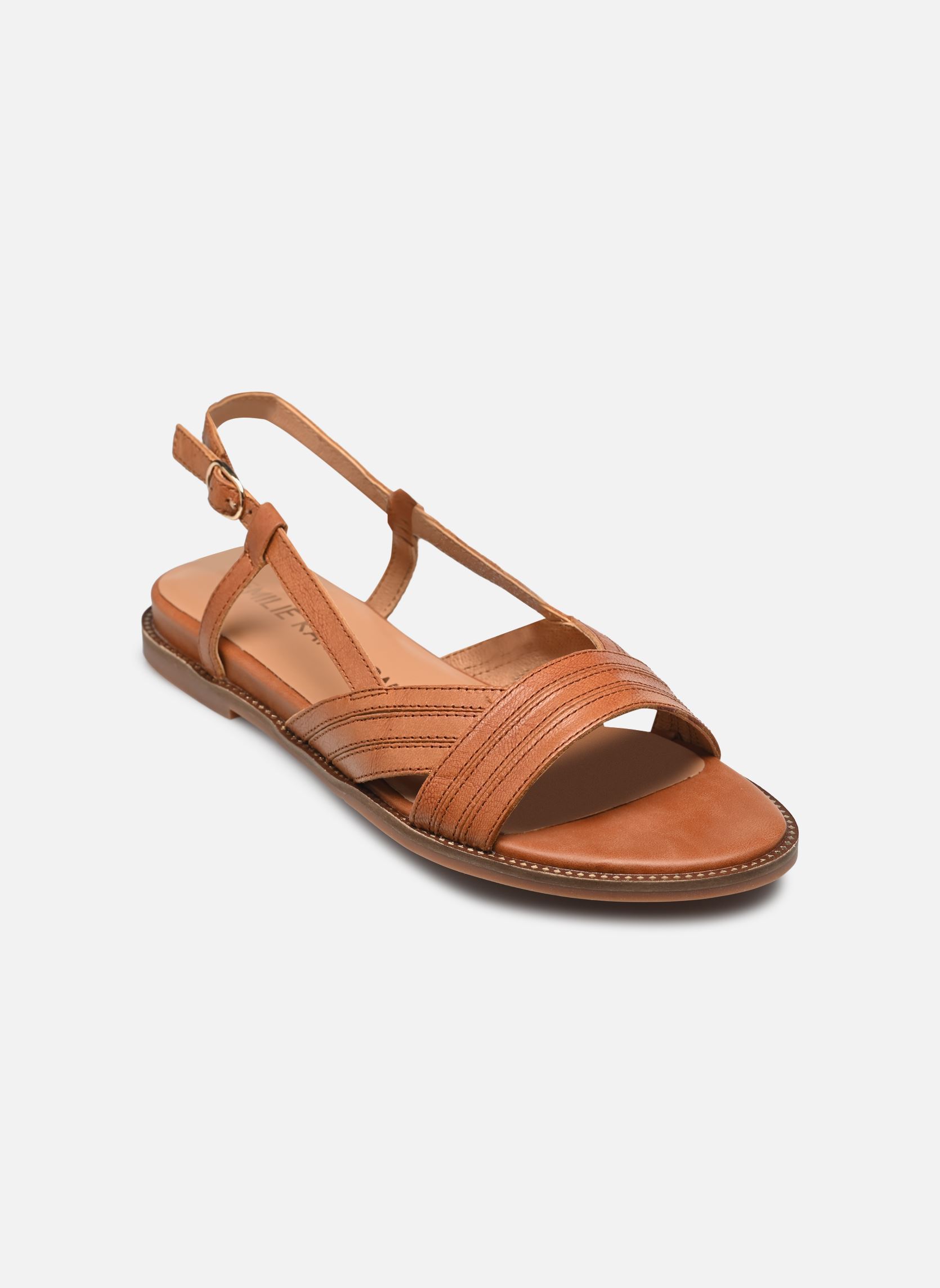 Platte sandalen Anissa dames bruin Karston Platte sandalen Anissa dames bruin CAMEL
