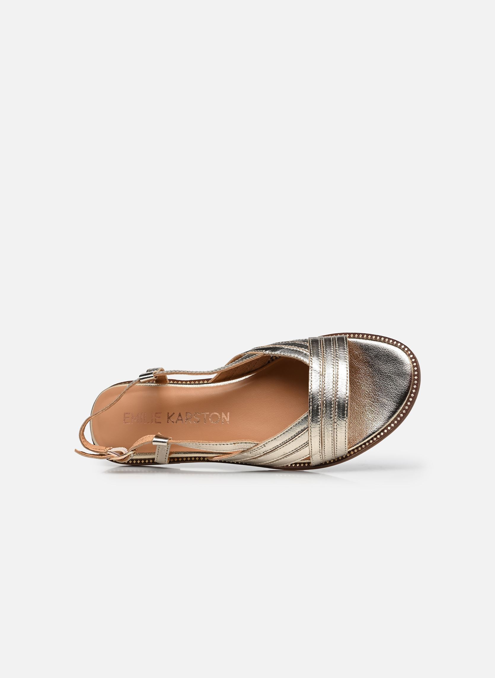Flache Sandalen Anissa damen silber Karston Flache Sandalen Anissa damen silber Platine