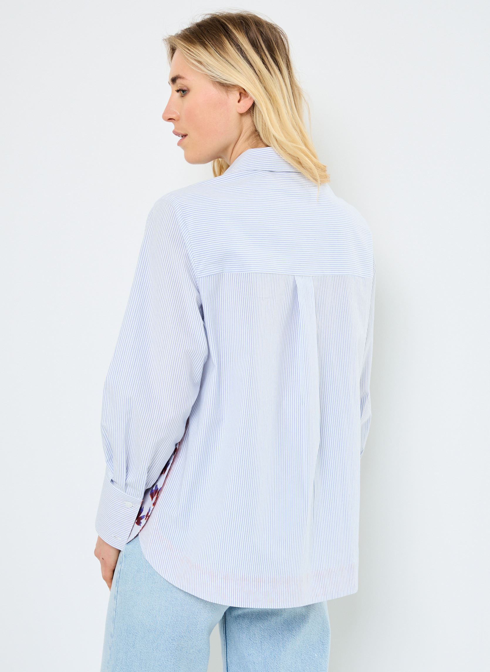 Lange mouw overhemden Chemise Ml Louxor dames blauw Stella Forest Lange mouw overhemden Chemise Ml Louxor dames blauw BLEU