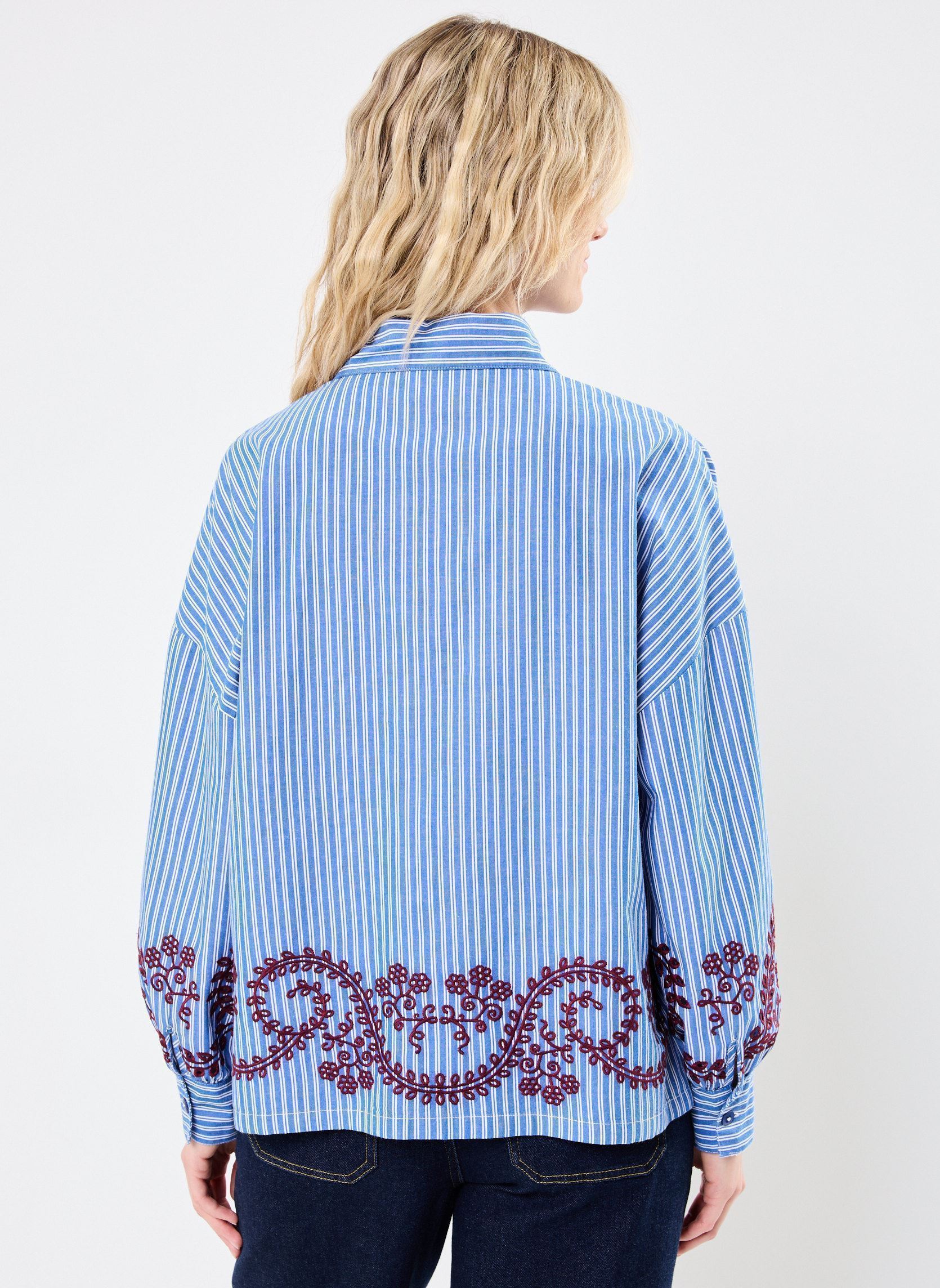 Chemises manches longues Chemise Ml Nuria femme bleu Stella Forest Chemises manches longues Chemise Ml Nuria femme bleu BLEU
