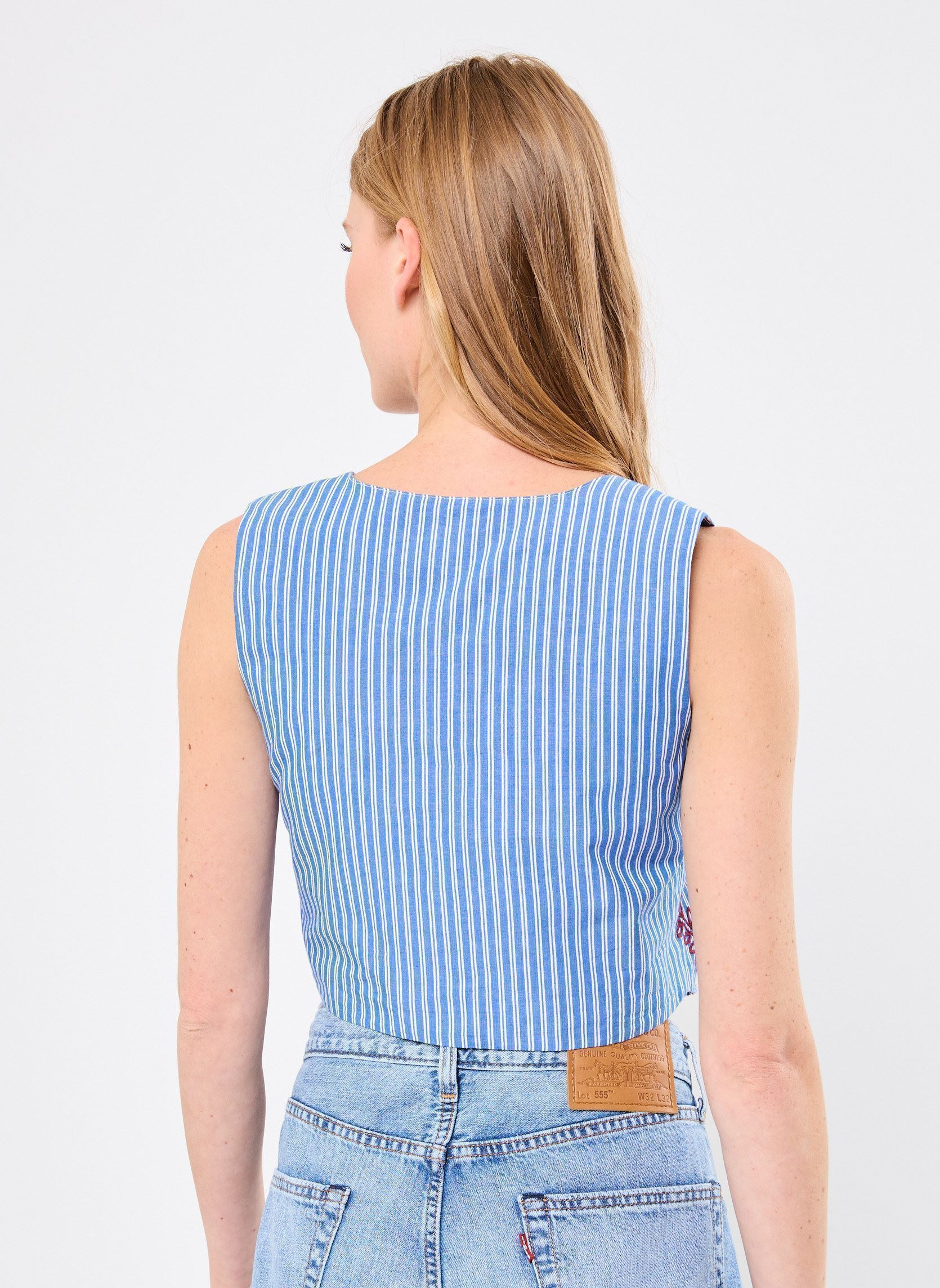 Vestes sans manches Gilet Nuria femme bleu Stella Forest Vestes sans manches Gilet Nuria femme bleu Bleu