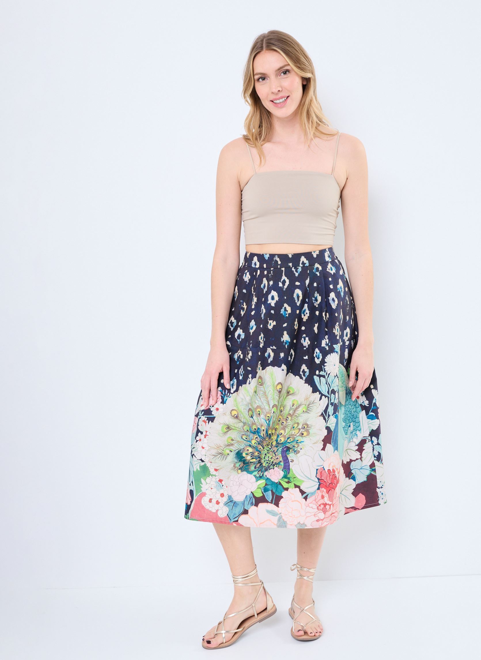 Jupes longues Jupe Beatrice femme bleu Stella Forest Jupes longues Jupe Beatrice femme bleu MARINE