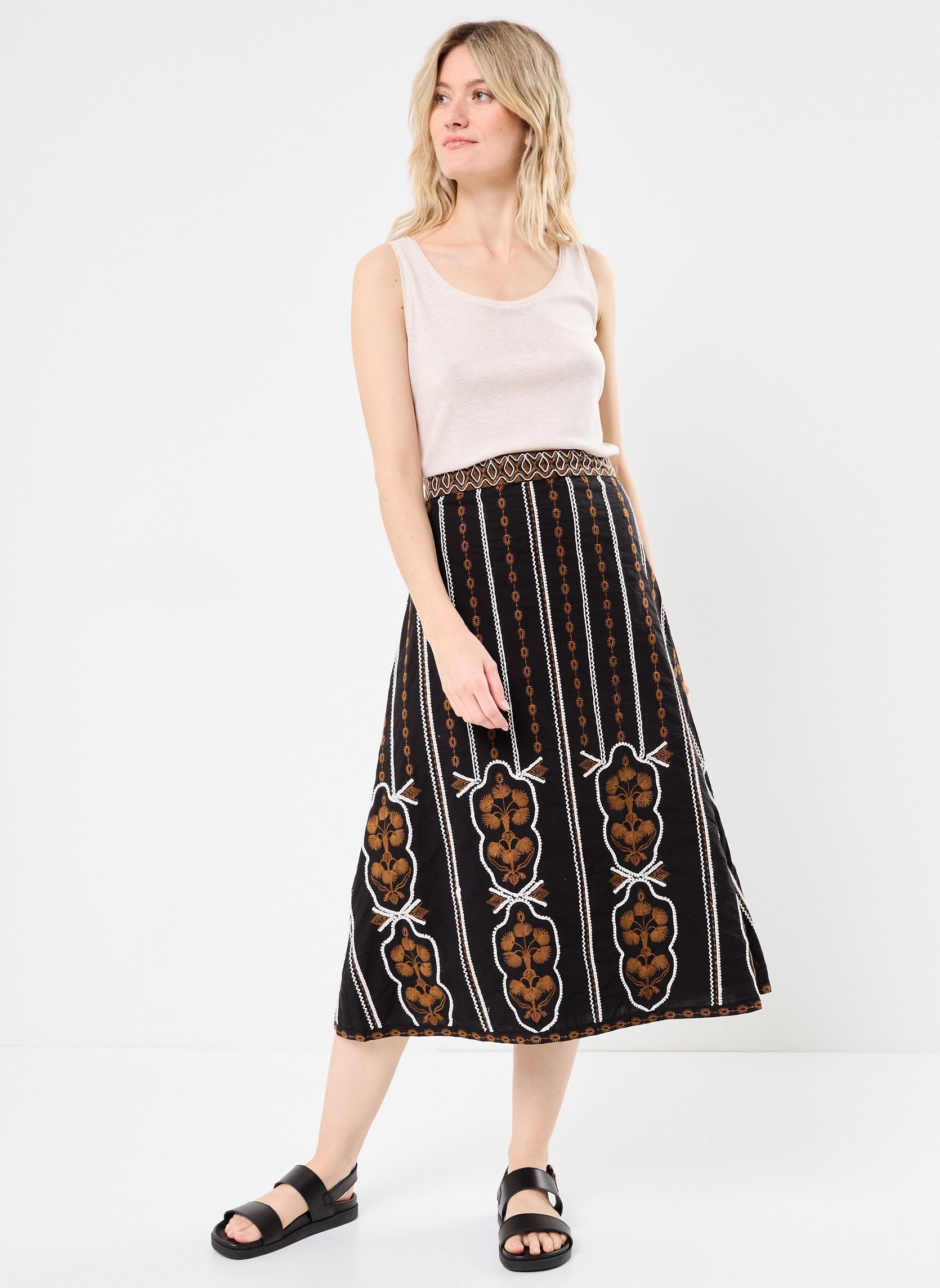 Jupes longues Jupe Longue Gwen femme noir Stella Forest Jupes longues Jupe Longue Gwen femme noir Noir