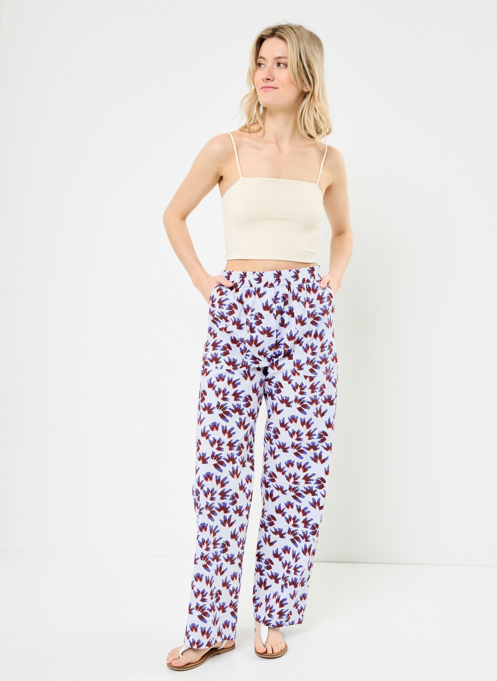 Pantalons larges Pantalon Louxor femme bleu Stella Forest Pantalons larges Pantalon Louxor femme bleu BLEU