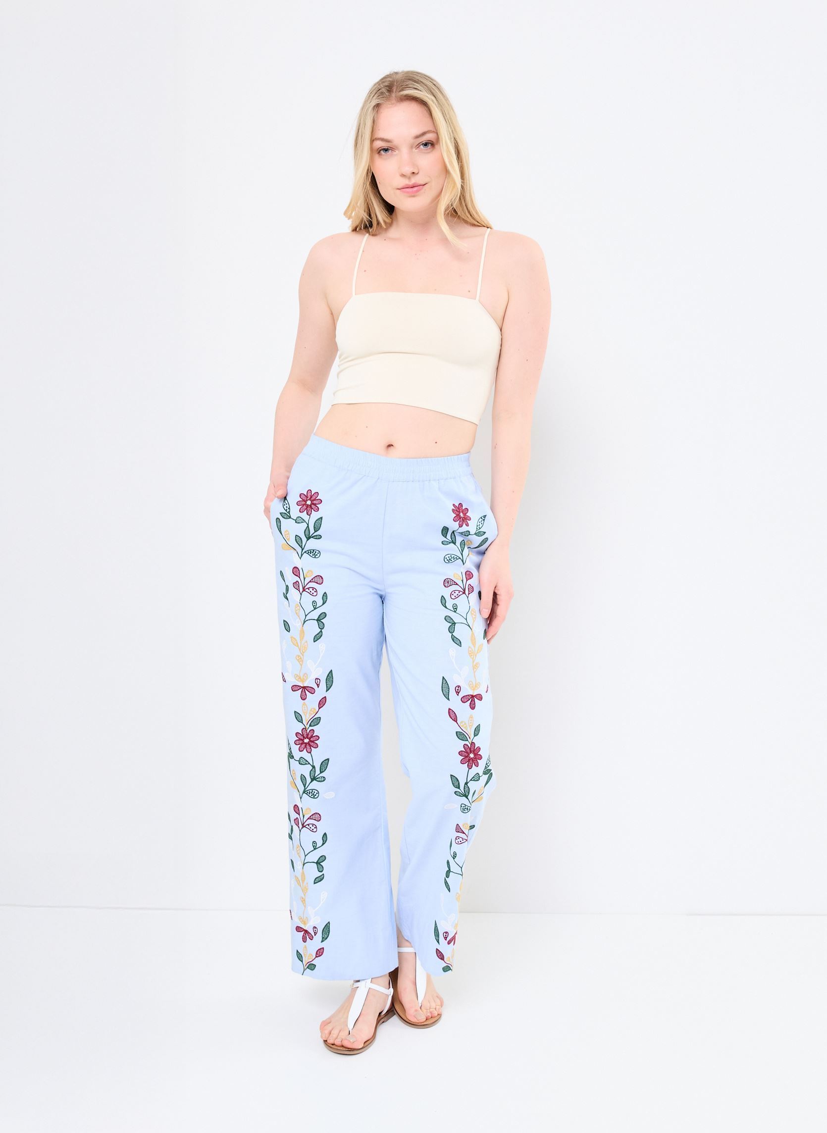 Pantalons larges Pantalon Romy femme bleu Stella Forest Pantalons larges Pantalon Romy femme bleu BLEU