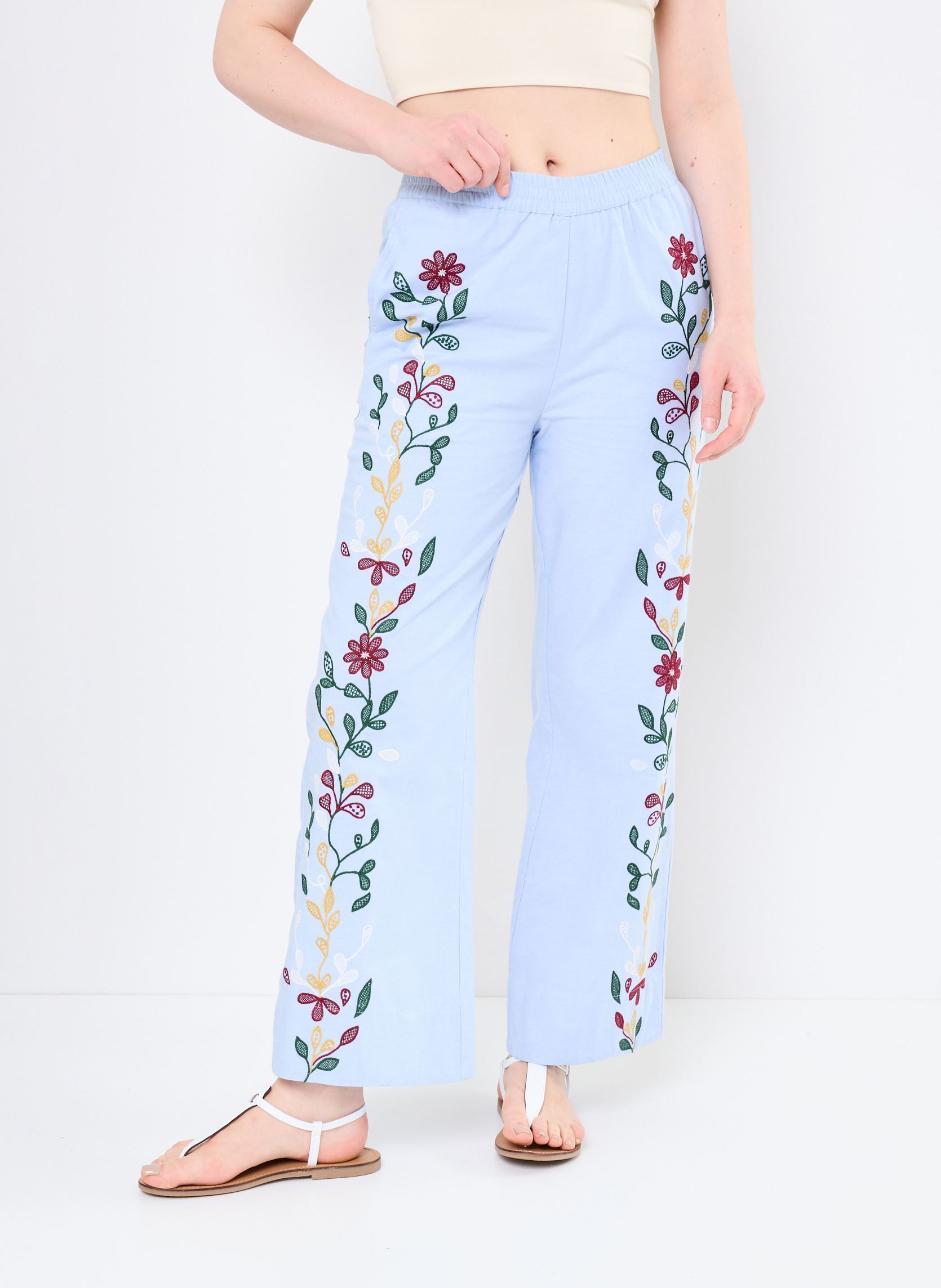 Pantalons larges Pantalon Romy femme bleu Stella Forest Pantalons larges Pantalon Romy femme bleu BLEU