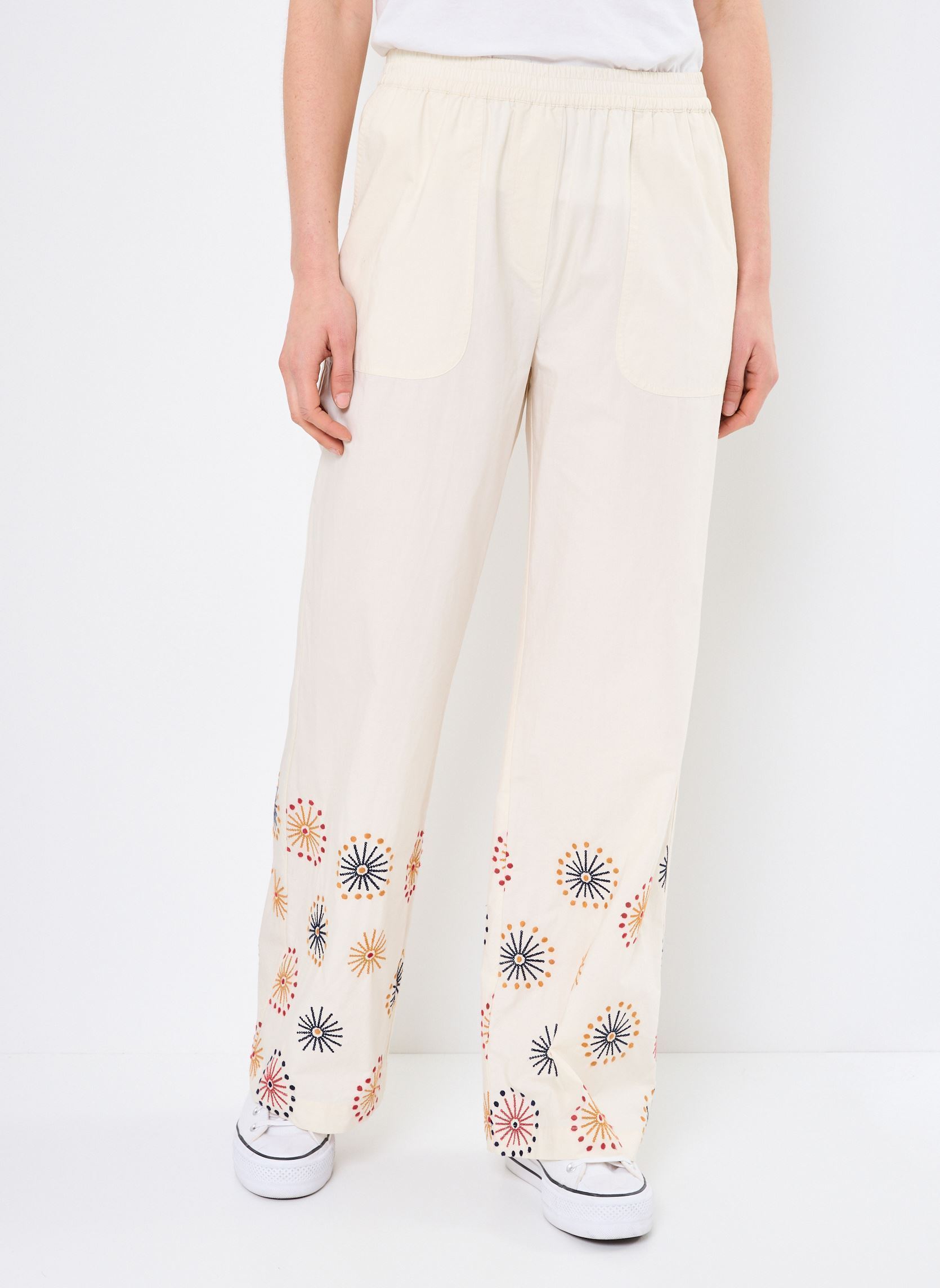 Pantalons larges Pantalon Oksanna femme blanc Stella Forest Pantalons larges Pantalon Oksanna femme blanc ECRU