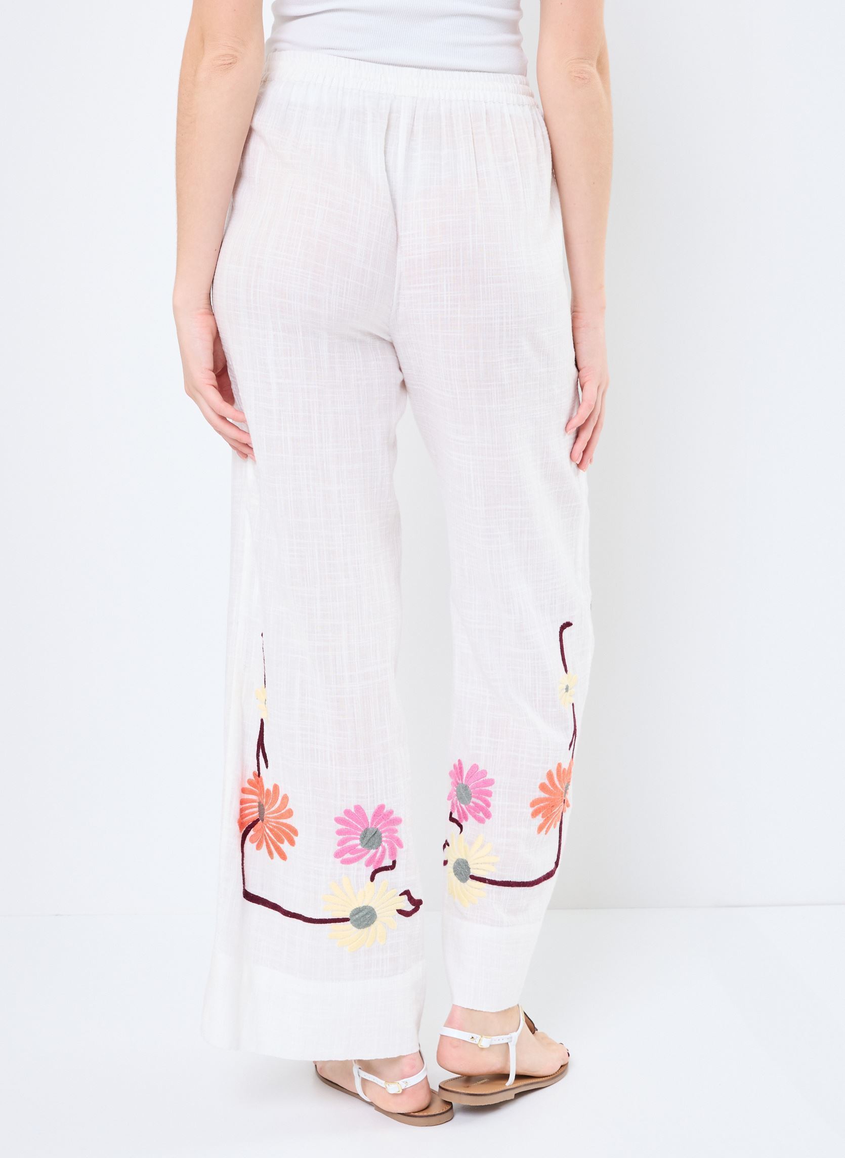 Weite Hosen Pantalon Elastiqu Augustin damen weiß Stella Forest Weite Hosen Pantalon Elastiqu Augustin damen weiß ECRU