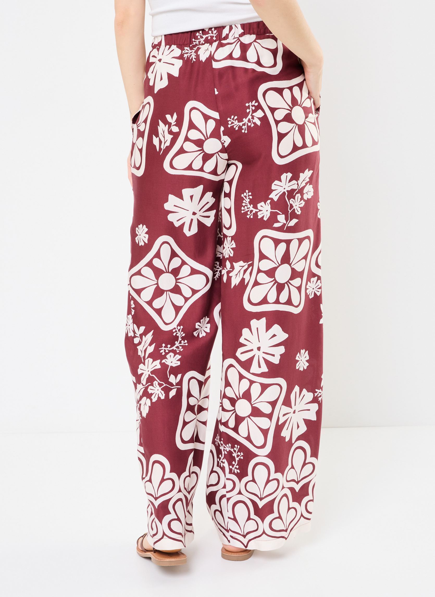 Pantalons larges Pantalon Stephanie femme bordeaux Stella Forest Pantalons larges Pantalon Stephanie femme bordeaux BORDEAUX