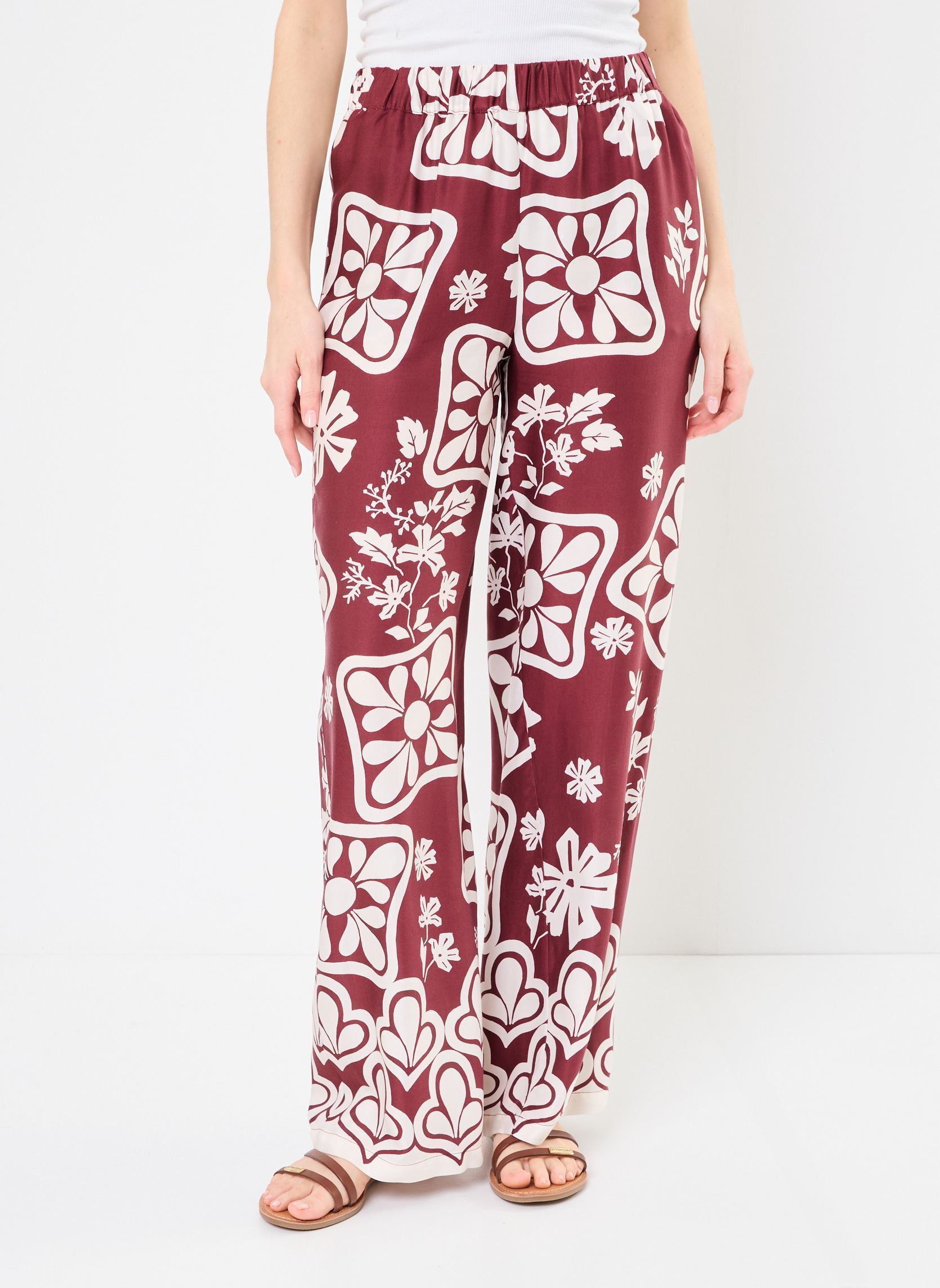 Pantalons larges Pantalon Stephanie femme bordeaux Stella Forest Pantalons larges Pantalon Stephanie femme bordeaux BORDEAUX