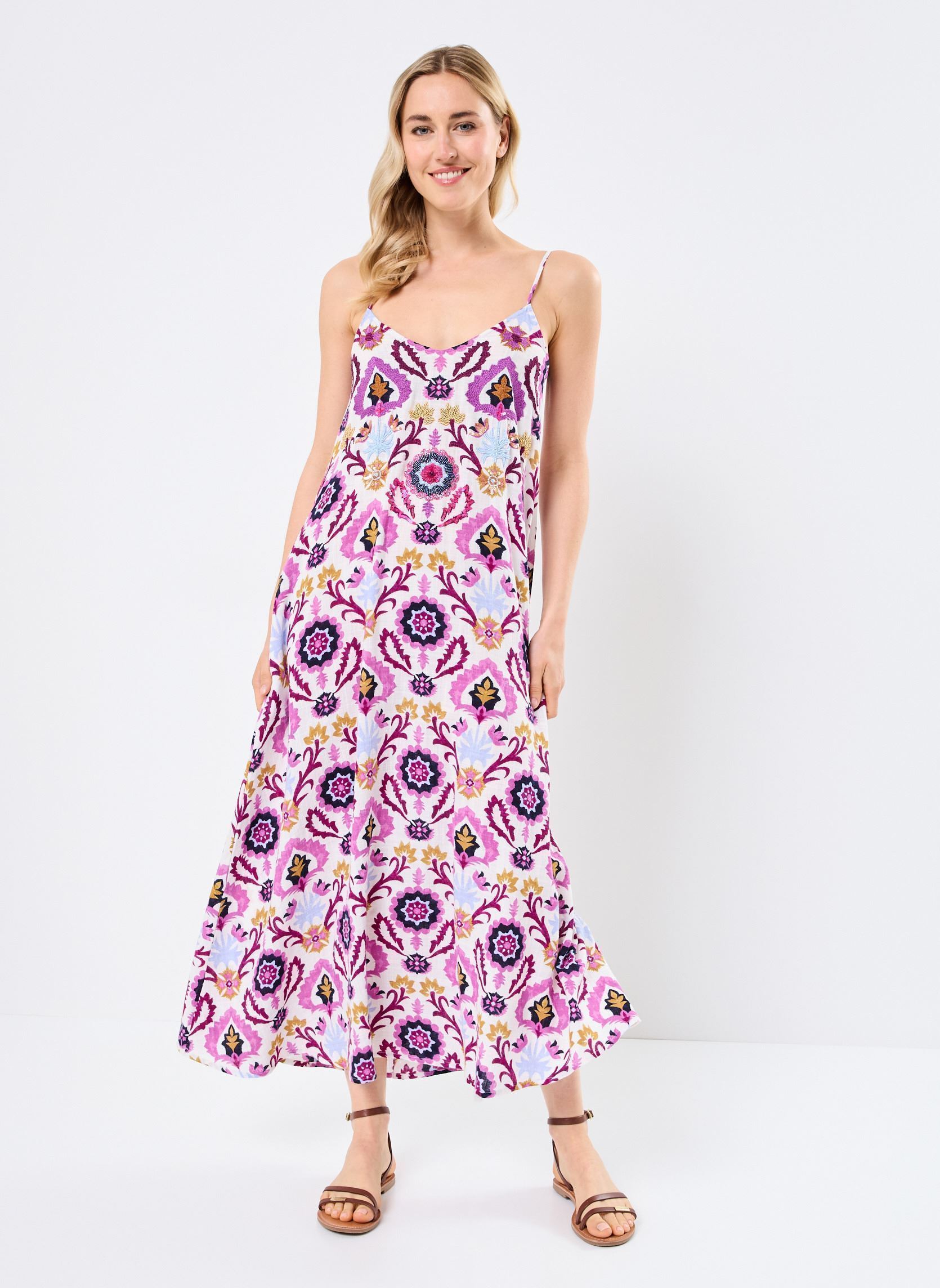 Robes longues Robe Bretelle Yucatan femme rose Stella Forest Robes longues Robe Bretelle Yucatan femme rose ROSE