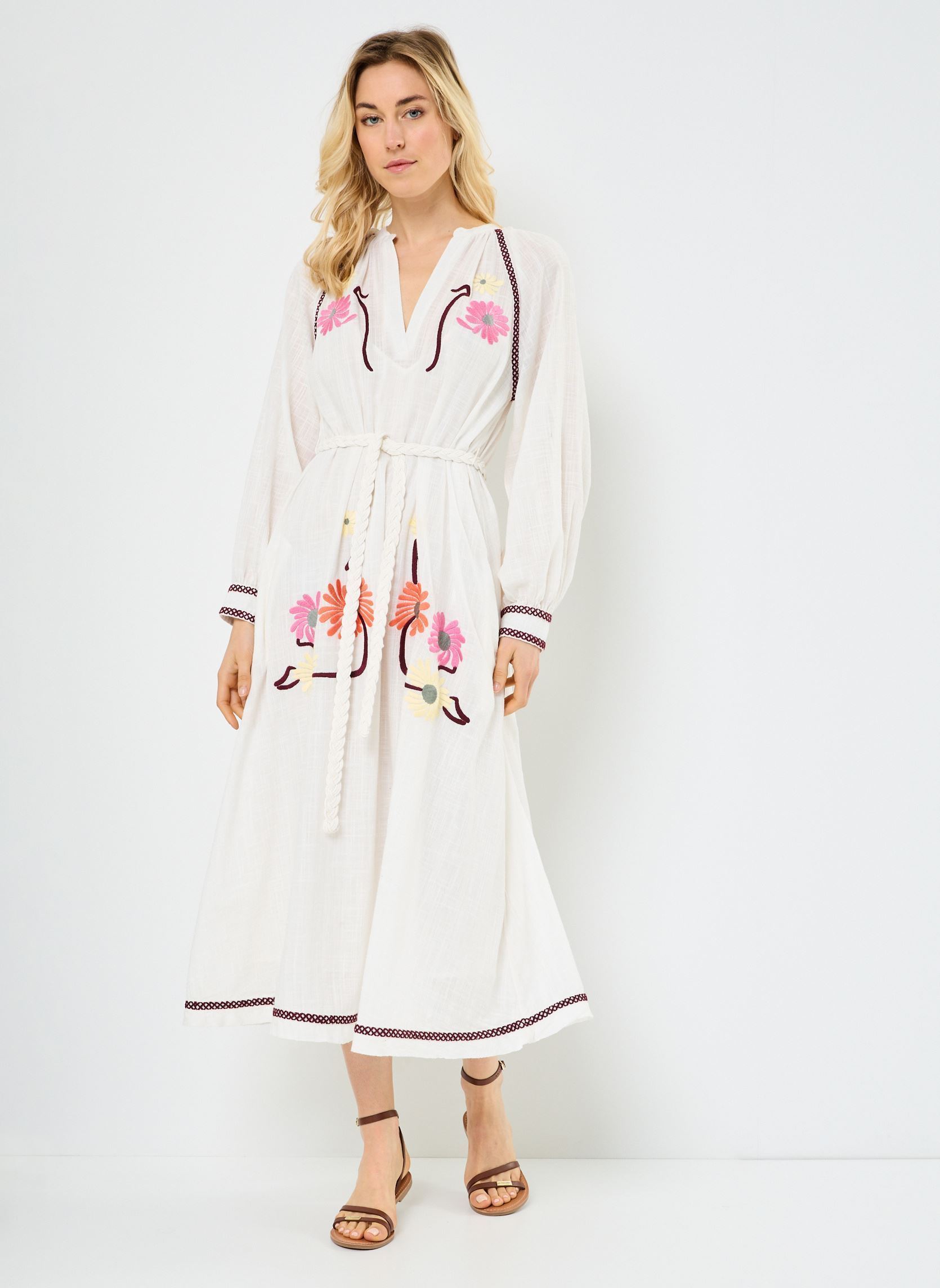 Stella Forest Robes longues Robe Longue Augustine femme blanc | Sarenza ...