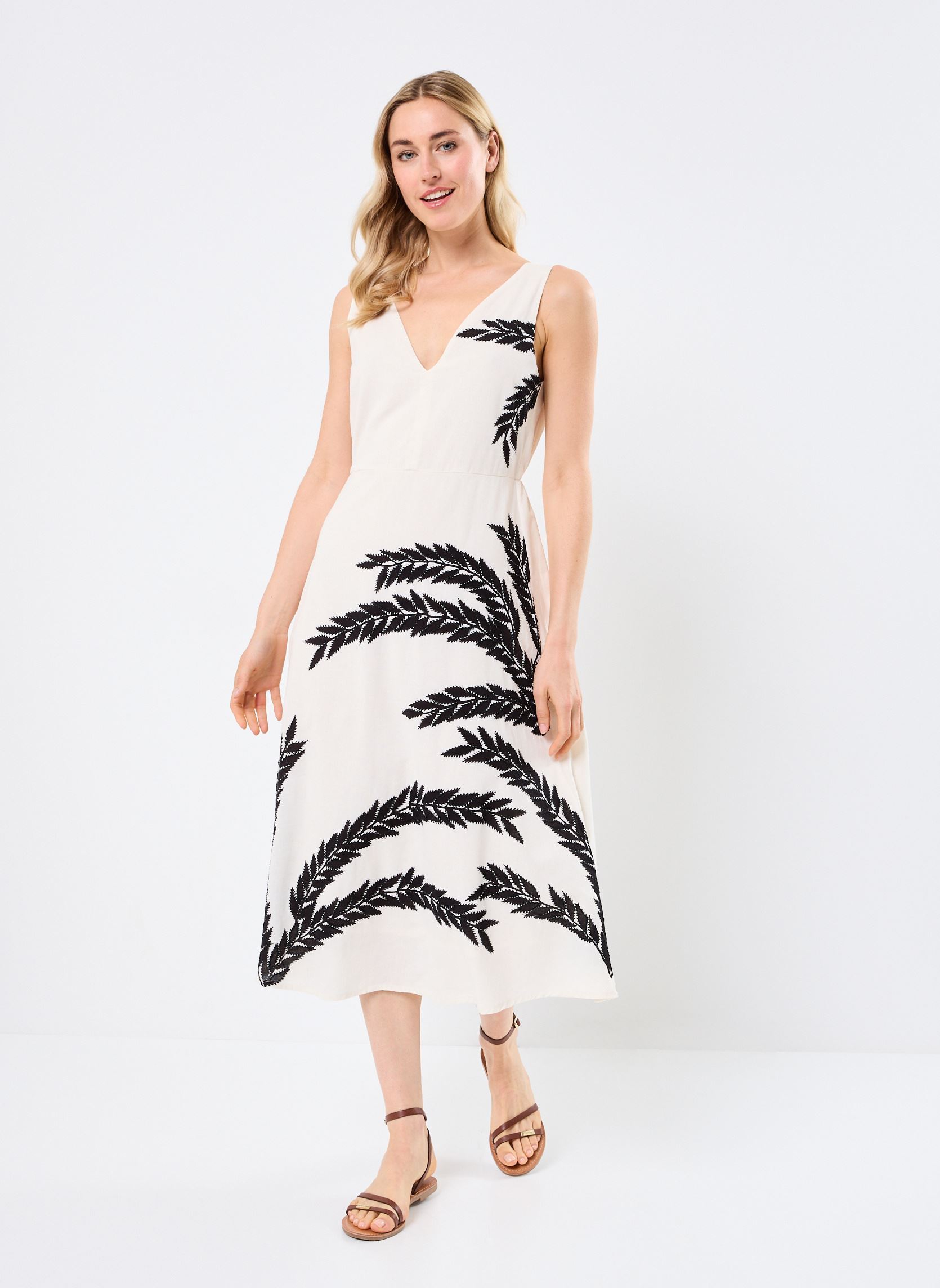 Robes longues Robe Palmer femme blanc Stella Forest Robes longues Robe Palmer femme blanc Ecru