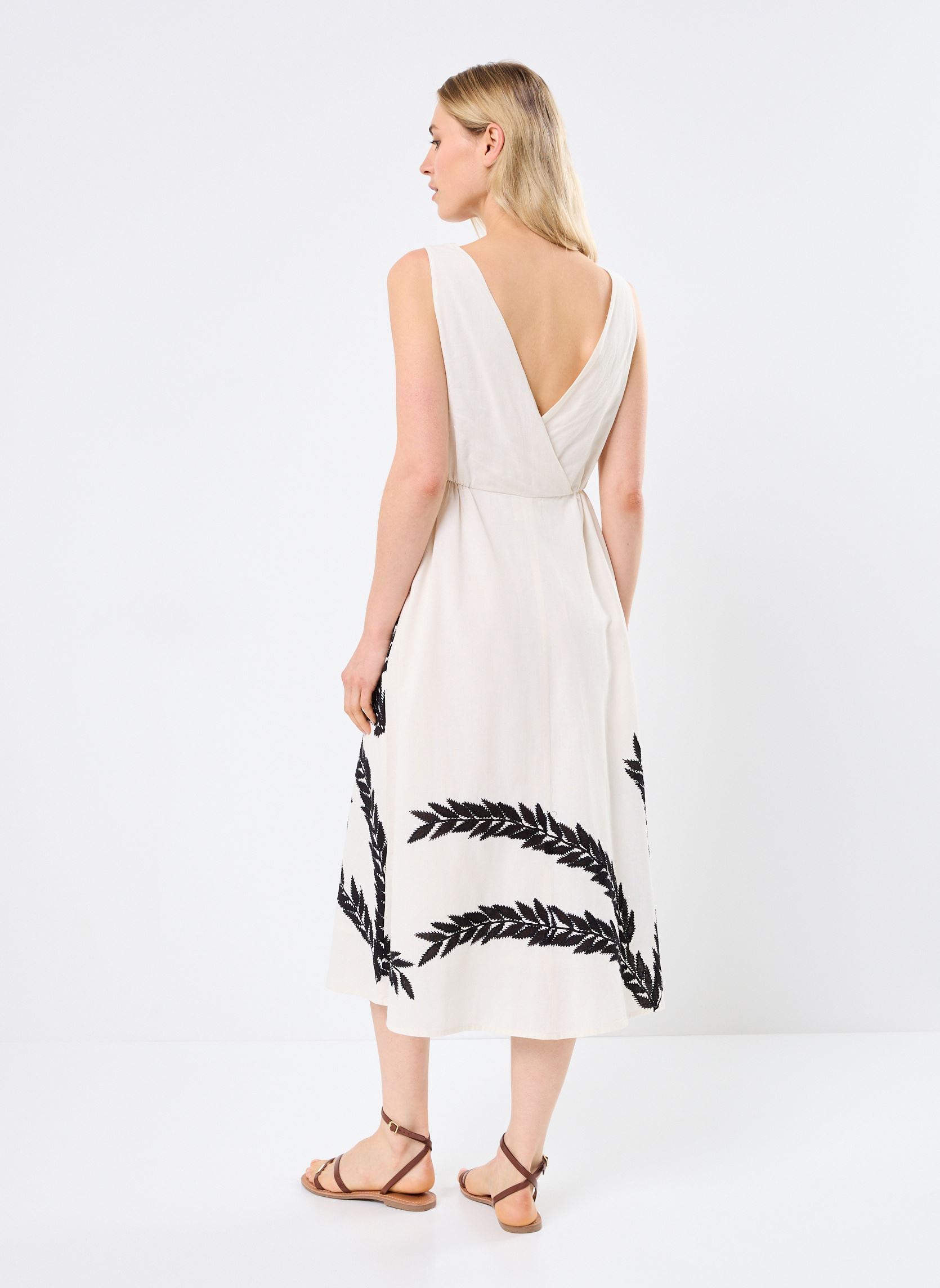 Robes longues Robe Palmer femme blanc Stella Forest Robes longues Robe Palmer femme blanc Ecru