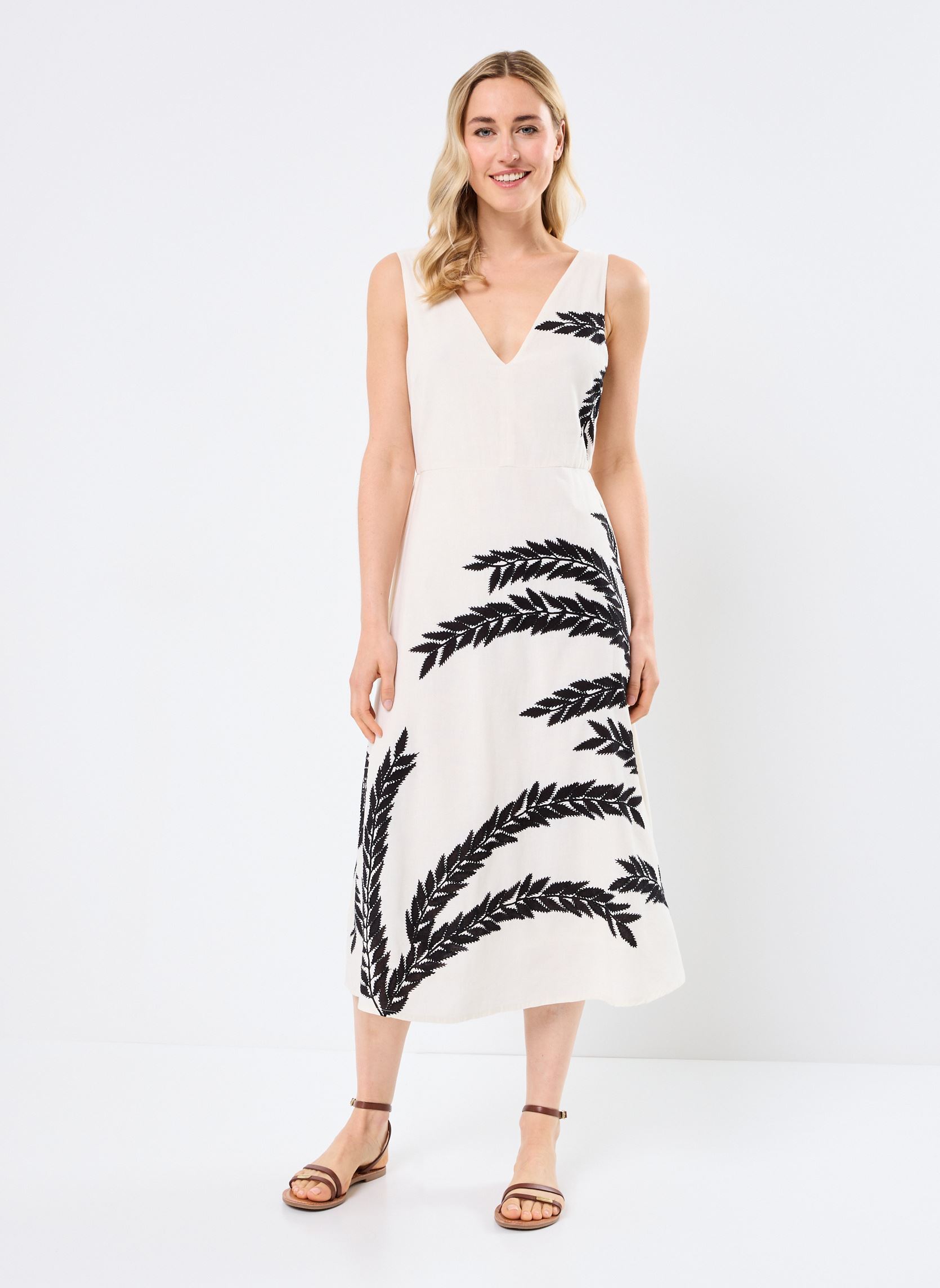 Robes longues Robe Palmer femme blanc Stella Forest Robes longues Robe Palmer femme blanc Ecru