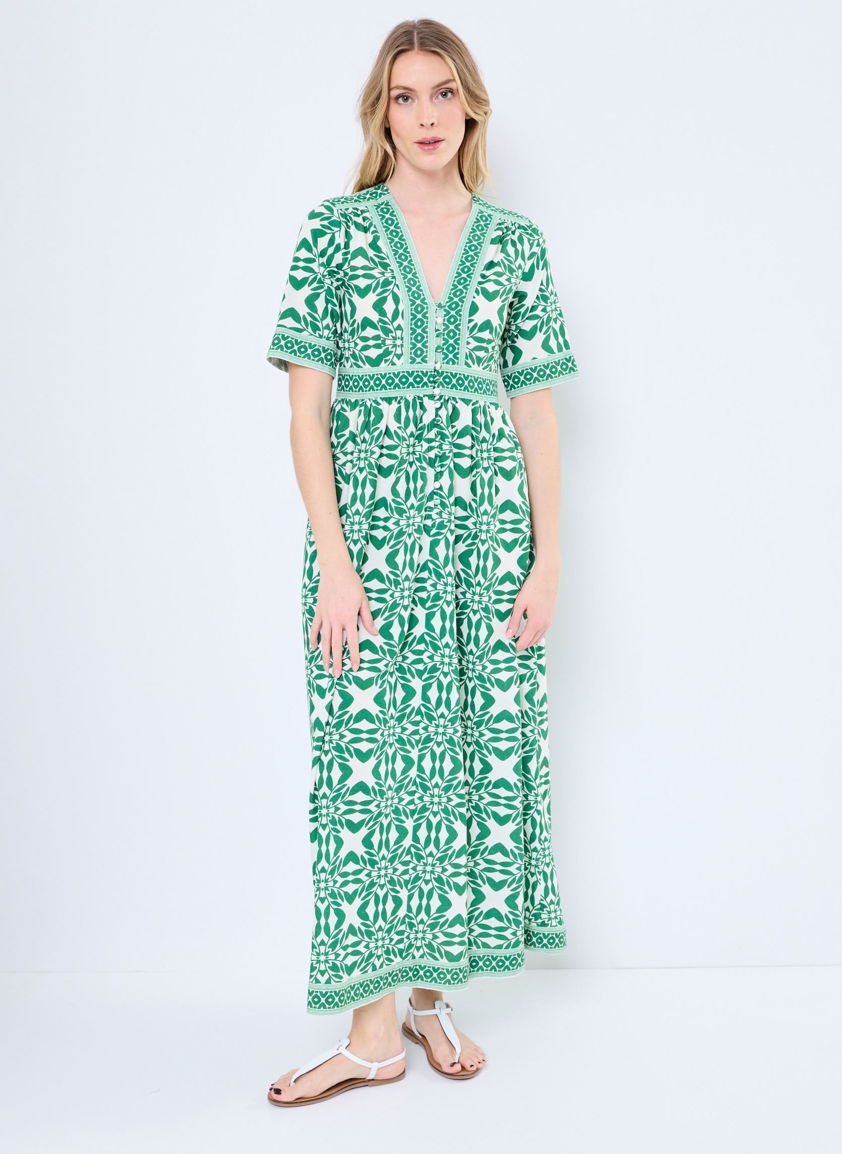 Lange jurken Robe Mc Marilyn dames groen Stella Forest Lange jurken Robe Mc Marilyn dames groen VERT