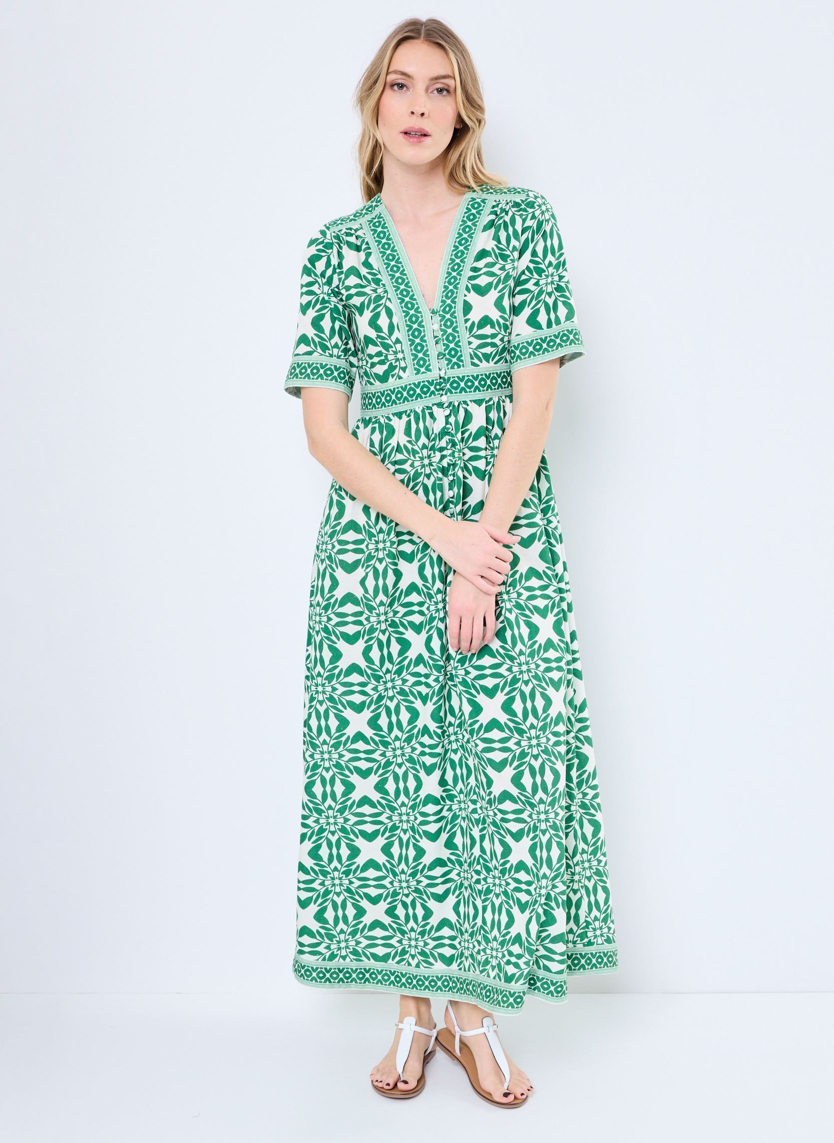 Lange jurken Robe Mc Marilyn dames groen Stella Forest Lange jurken Robe Mc Marilyn dames groen VERT