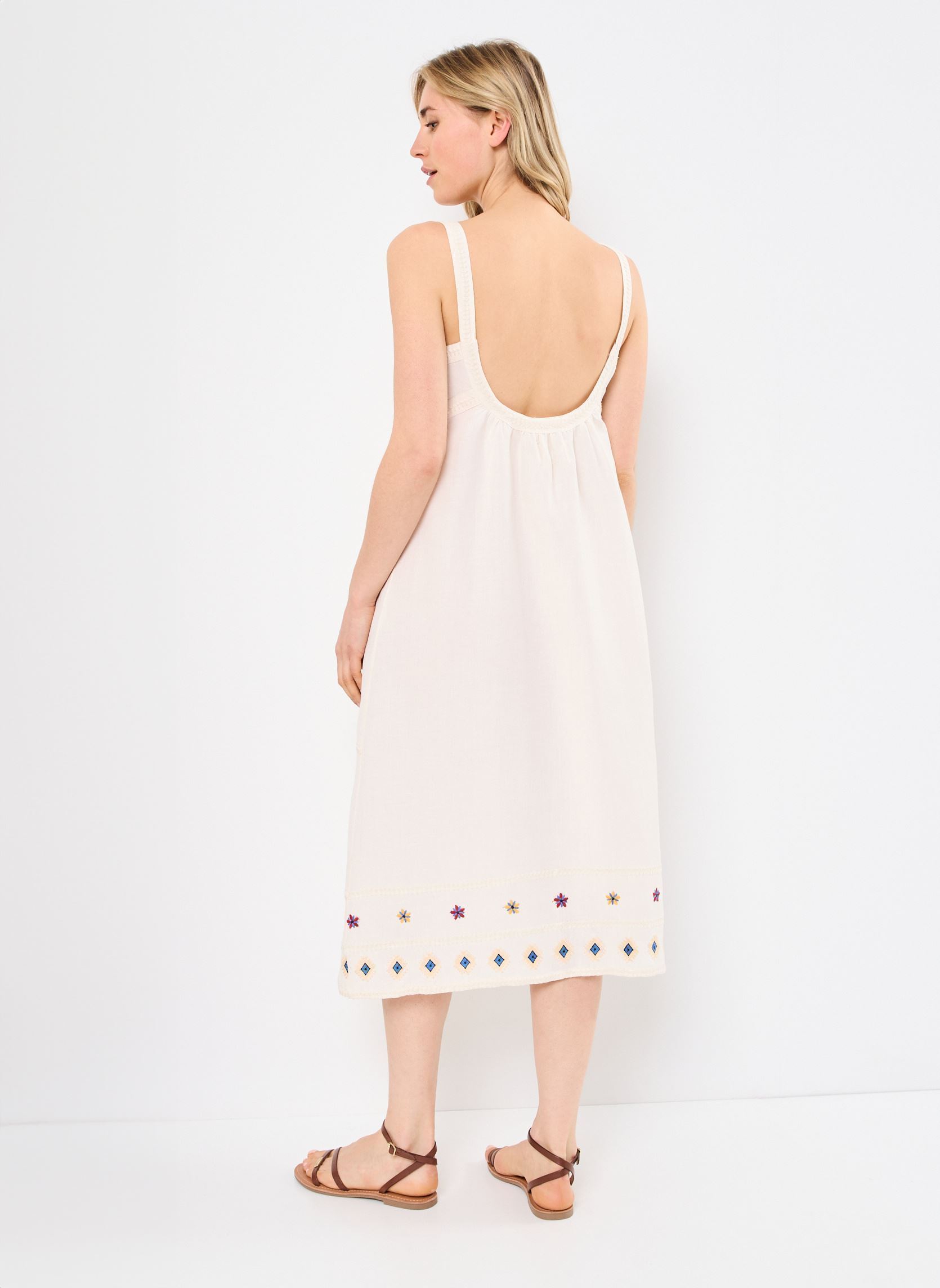 Robes longues Robe Bretelle Loraine femme blanc Stella Forest Robes longues Robe Bretelle Loraine femme blanc ECRU