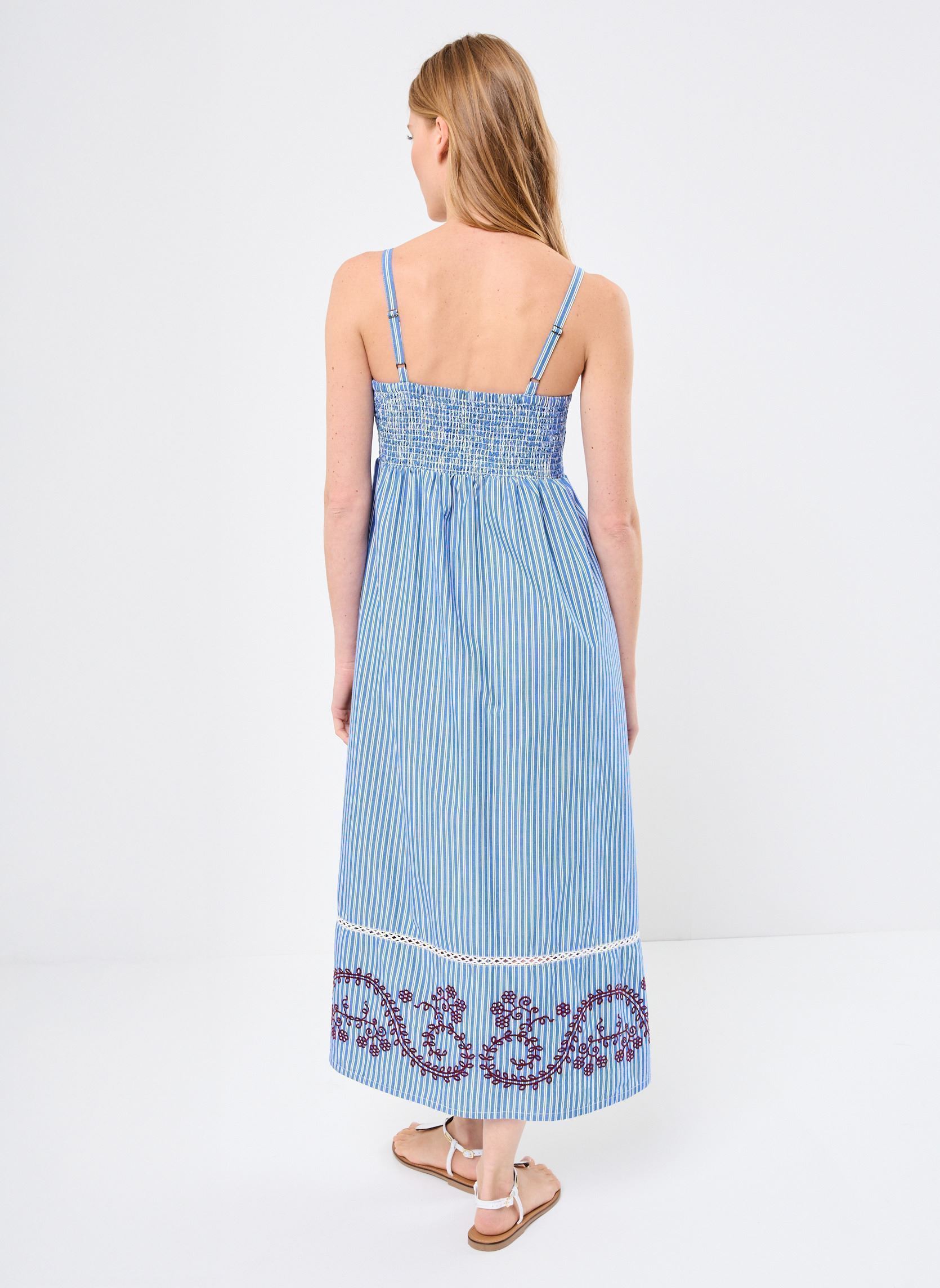 Lange Kleider Robe Bretelles Nuria damen blau Stella Forest Lange Kleider Robe Bretelles Nuria damen blau BLEU