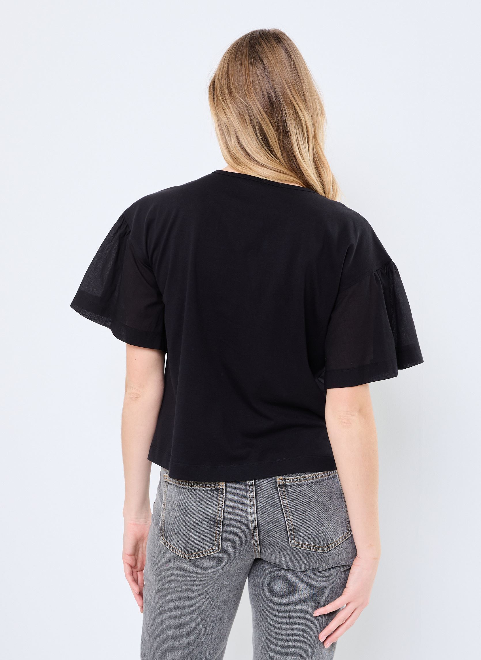 Tee-shirts manches courtes T-Shirt Mc Sabrina femme noir Stella Forest Tee-shirts manches courtes T-Shirt Mc Sabrina femme noir NOIR