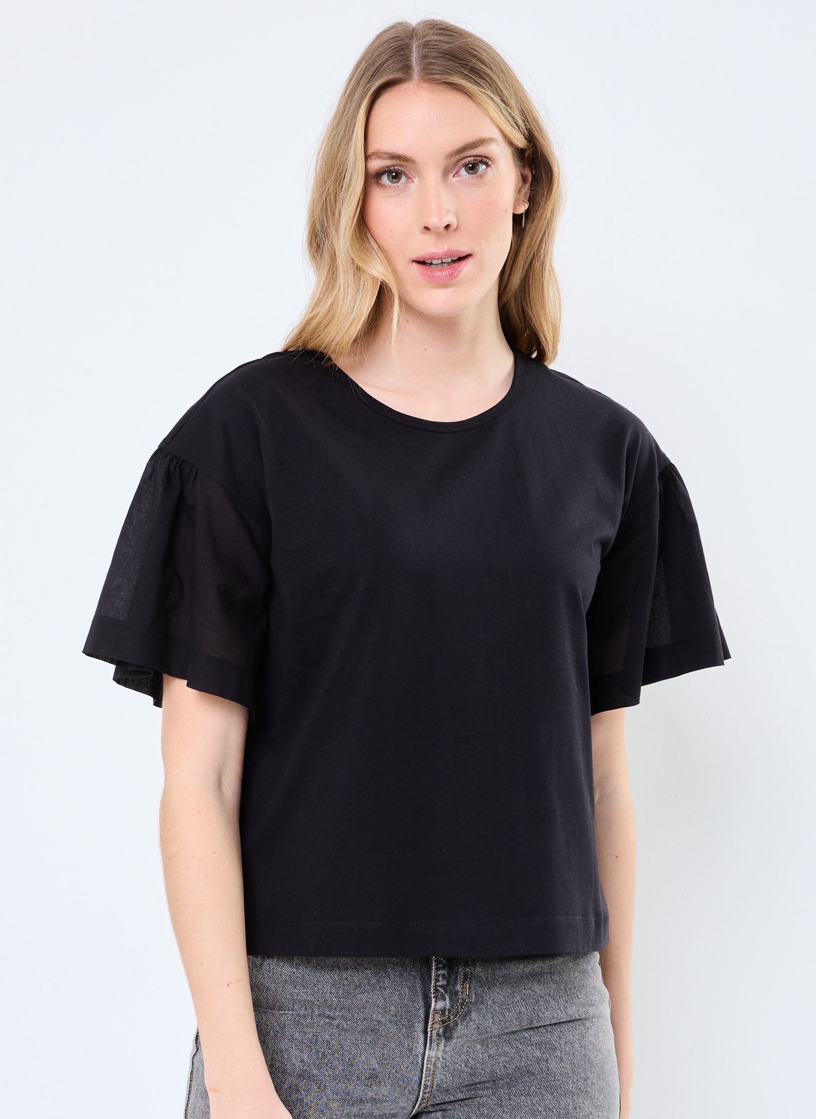 Tee-shirts manches courtes T-Shirt Mc Sabrina femme noir Stella Forest Tee-shirts manches courtes T-Shirt Mc Sabrina femme noir NOIR