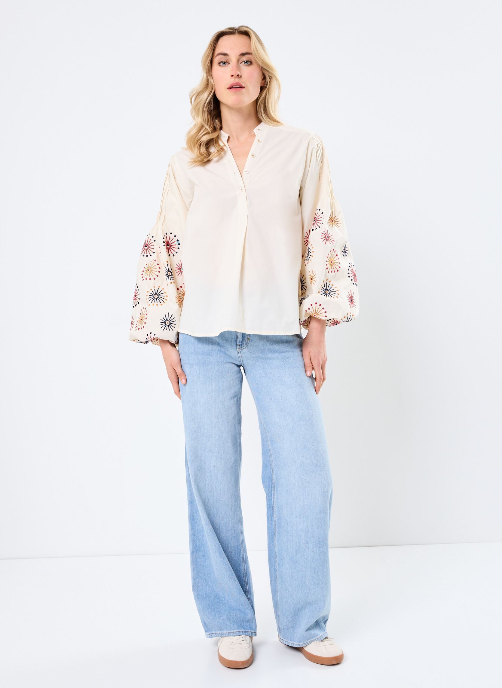 Blouses manches longues Tunique Ml Oksanna femme blanc Stella Forest Blouses manches longues Tunique Ml Oksanna femme blanc ECRU