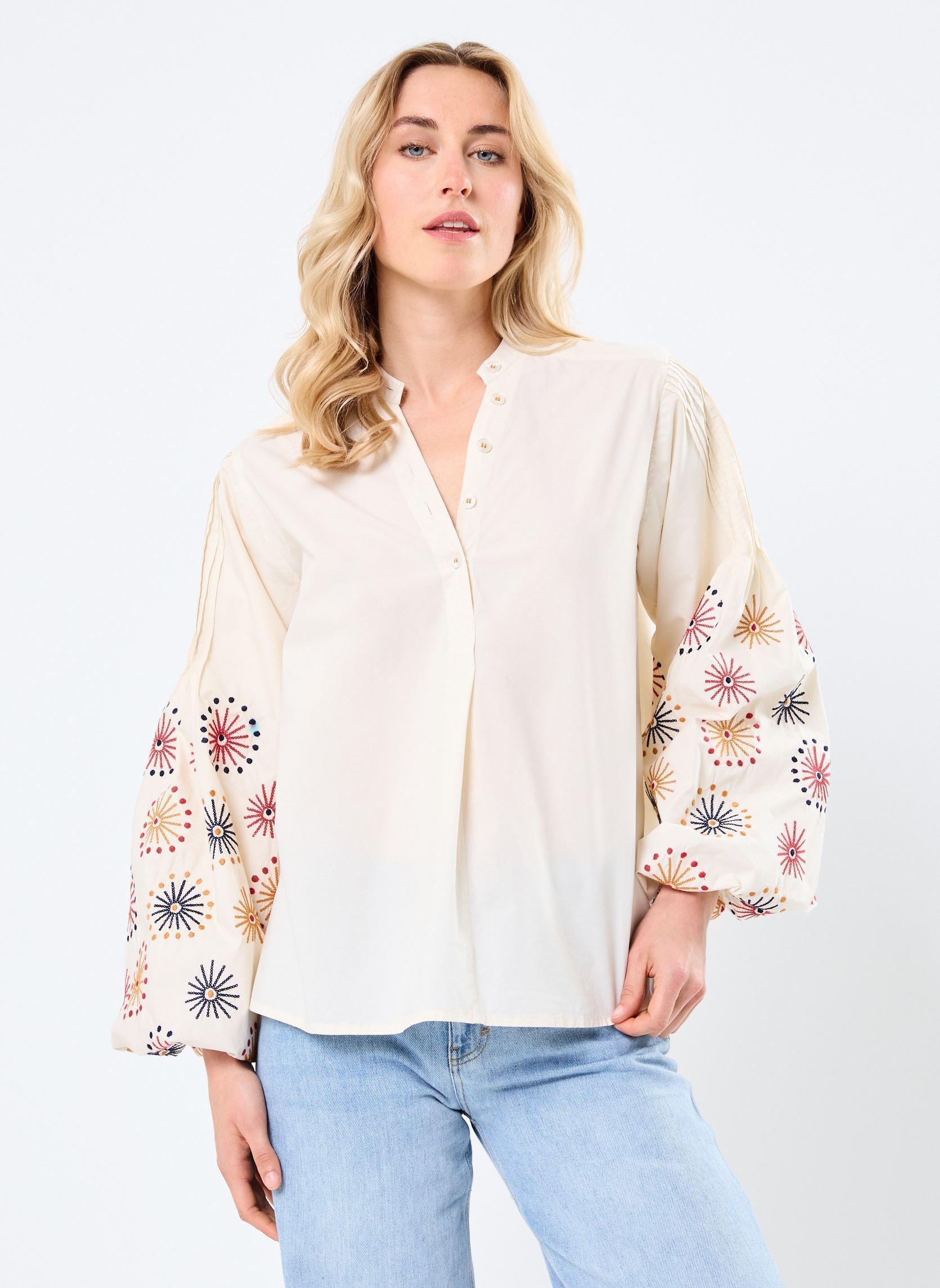 Blouses manches longues Tunique Ml Oksanna femme blanc Stella Forest Blouses manches longues Tunique Ml Oksanna femme blanc ECRU