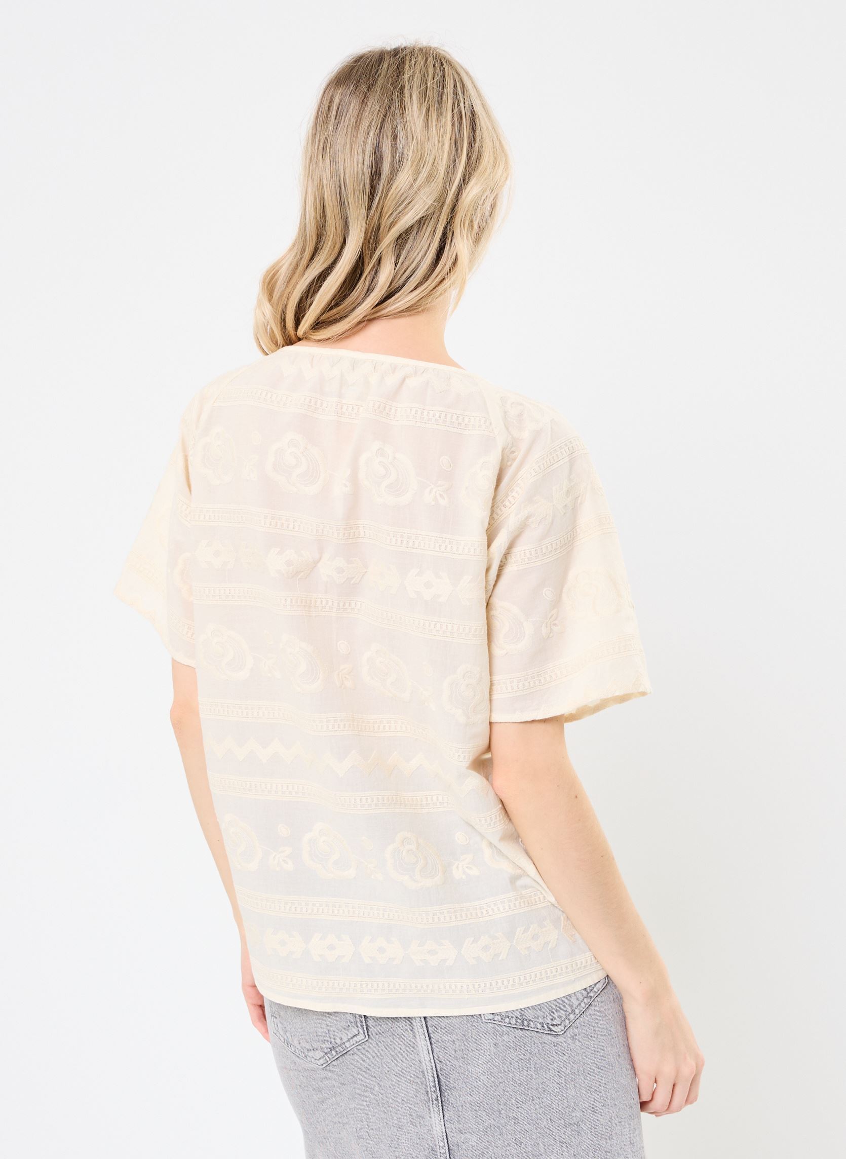 Blouses manches courtes Tunique Mc Laure femme blanc Stella Forest Blouses manches courtes Tunique Mc Laure femme blanc ECRU