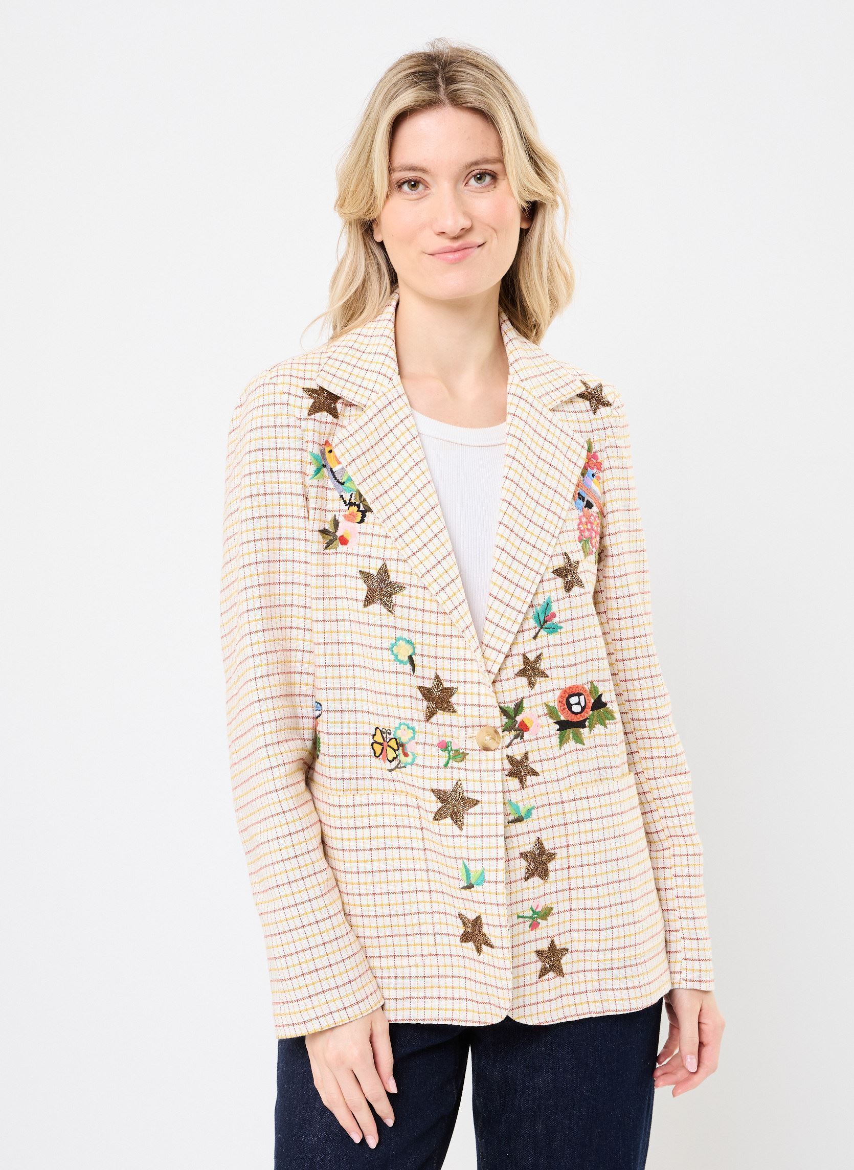 Blazer Veste Nour damen weiß Stella Forest Blazer Veste Nour damen weiß ECRU