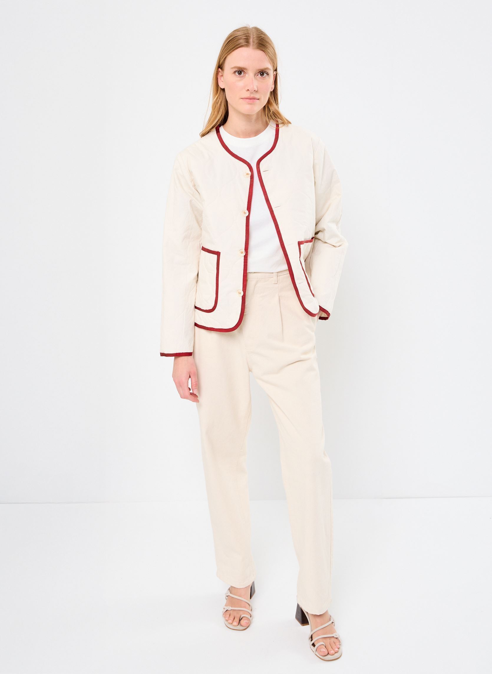 Jassen Veste Oksanna dames wit Stella Forest Jassen Veste Oksanna dames wit Ecru