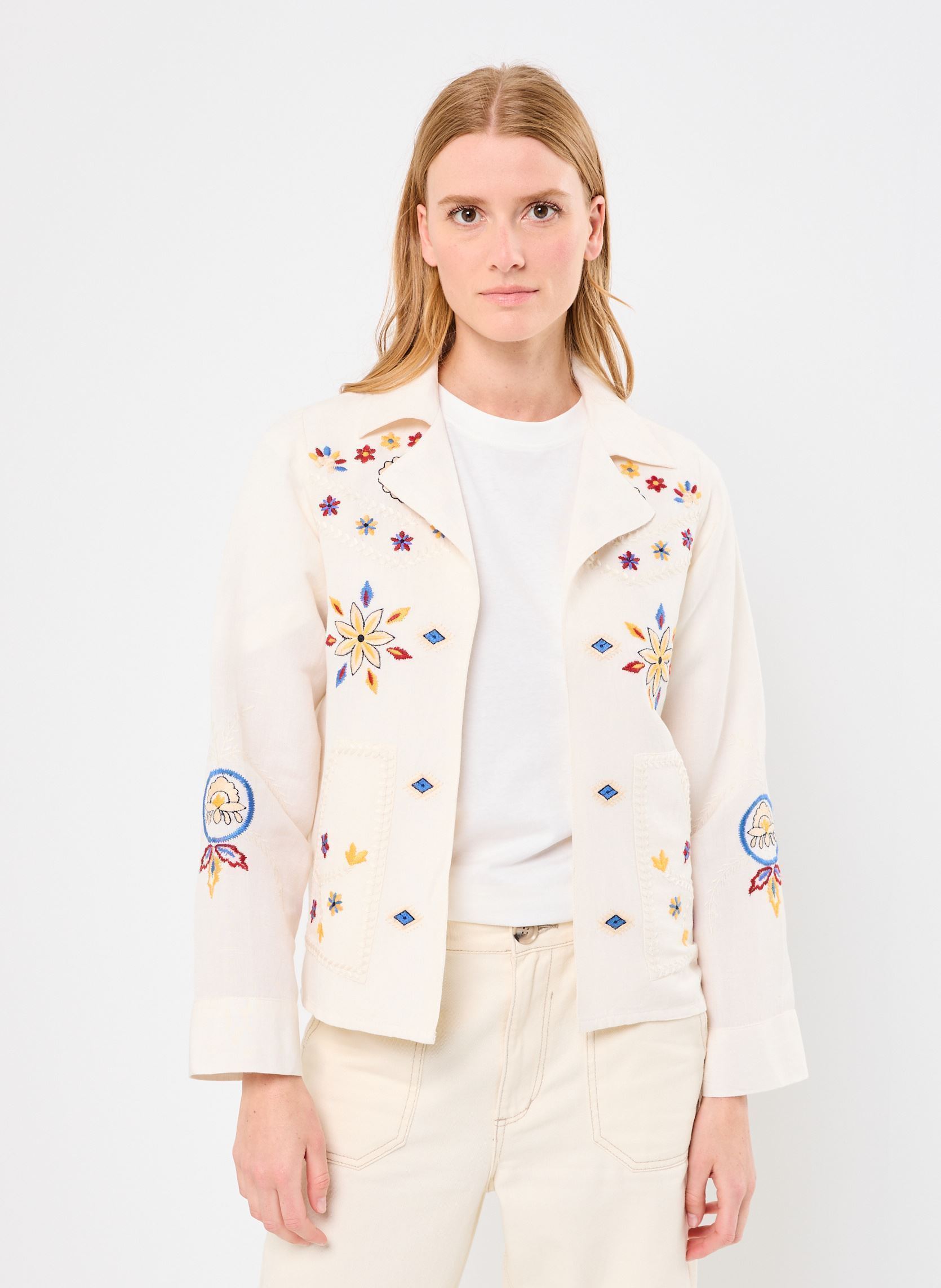 Jassen Veste Loraine dames wit Stella Forest Jassen Veste Loraine dames wit Ecru