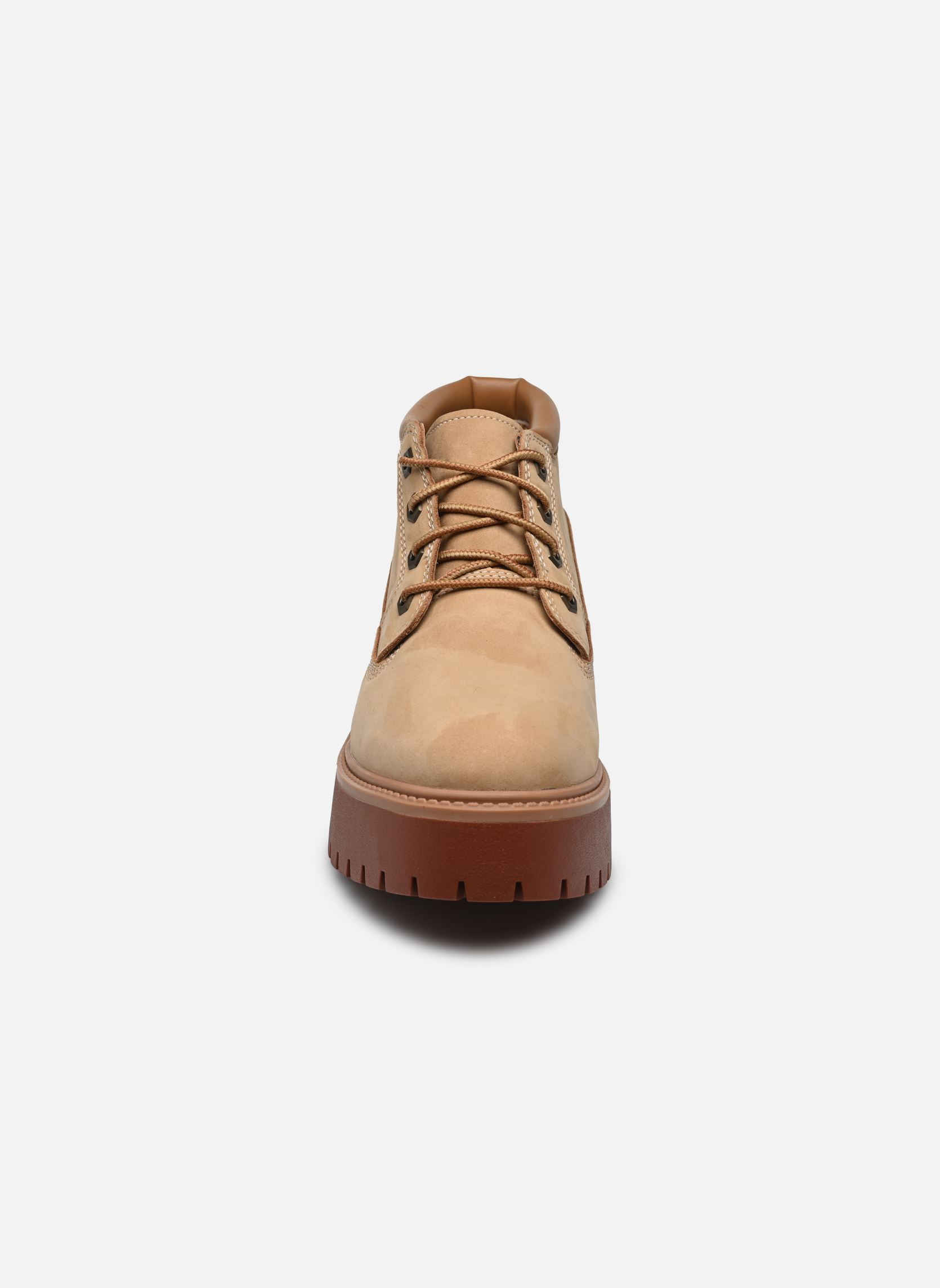 Geschnürte Stiefeletten STST MID LACE WATERPROOF BOOT MEDIU damen beige Timberland Geschnürte Stiefeletten STST MID LACE WATERPROOF BOOT MEDIU damen beige MEDIUM BEIGE NUBUCK